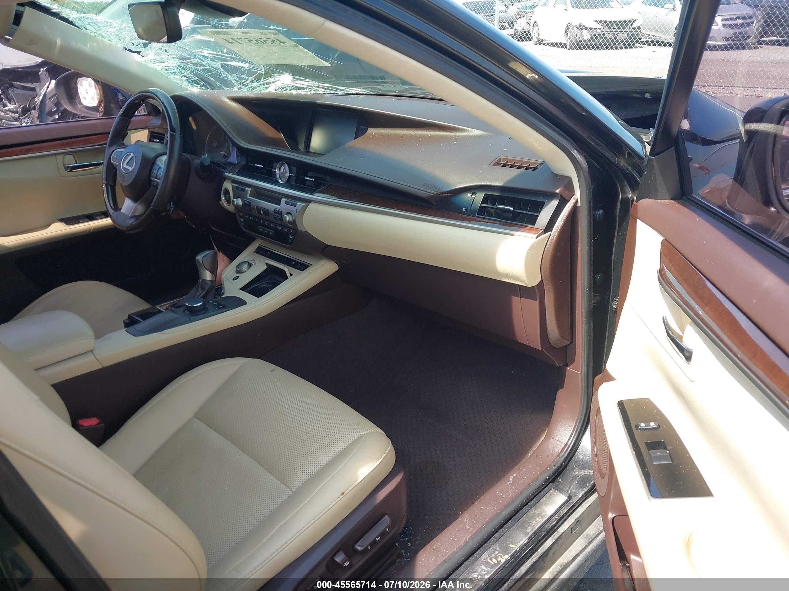 2017 Lexus Es 350 Черный vin: 58ABK1GG6HU038191
