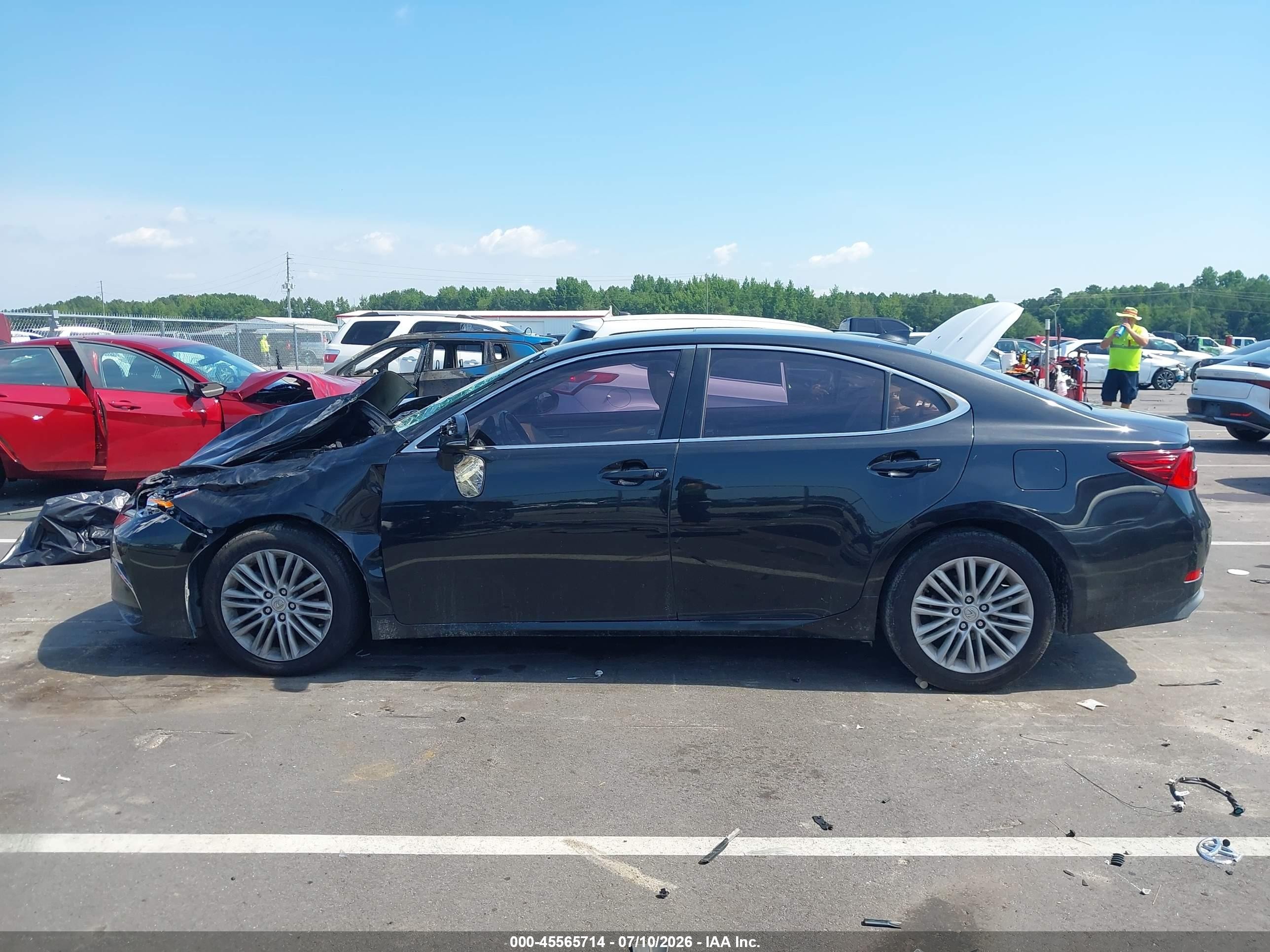 2017 Lexus Es 350 Черный vin: 58ABK1GG6HU038191