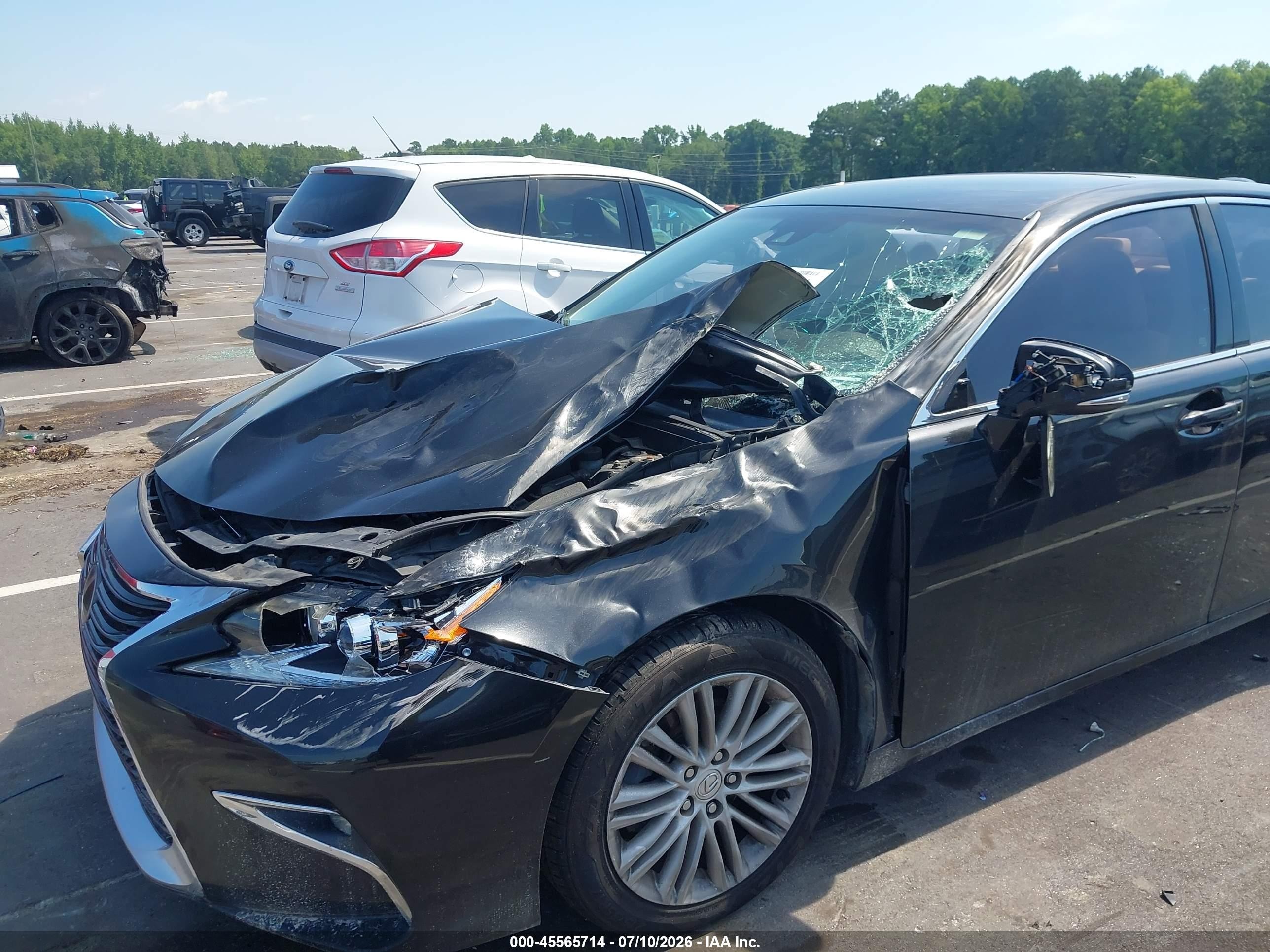 2017 Lexus Es 350 Черный vin: 58ABK1GG6HU038191