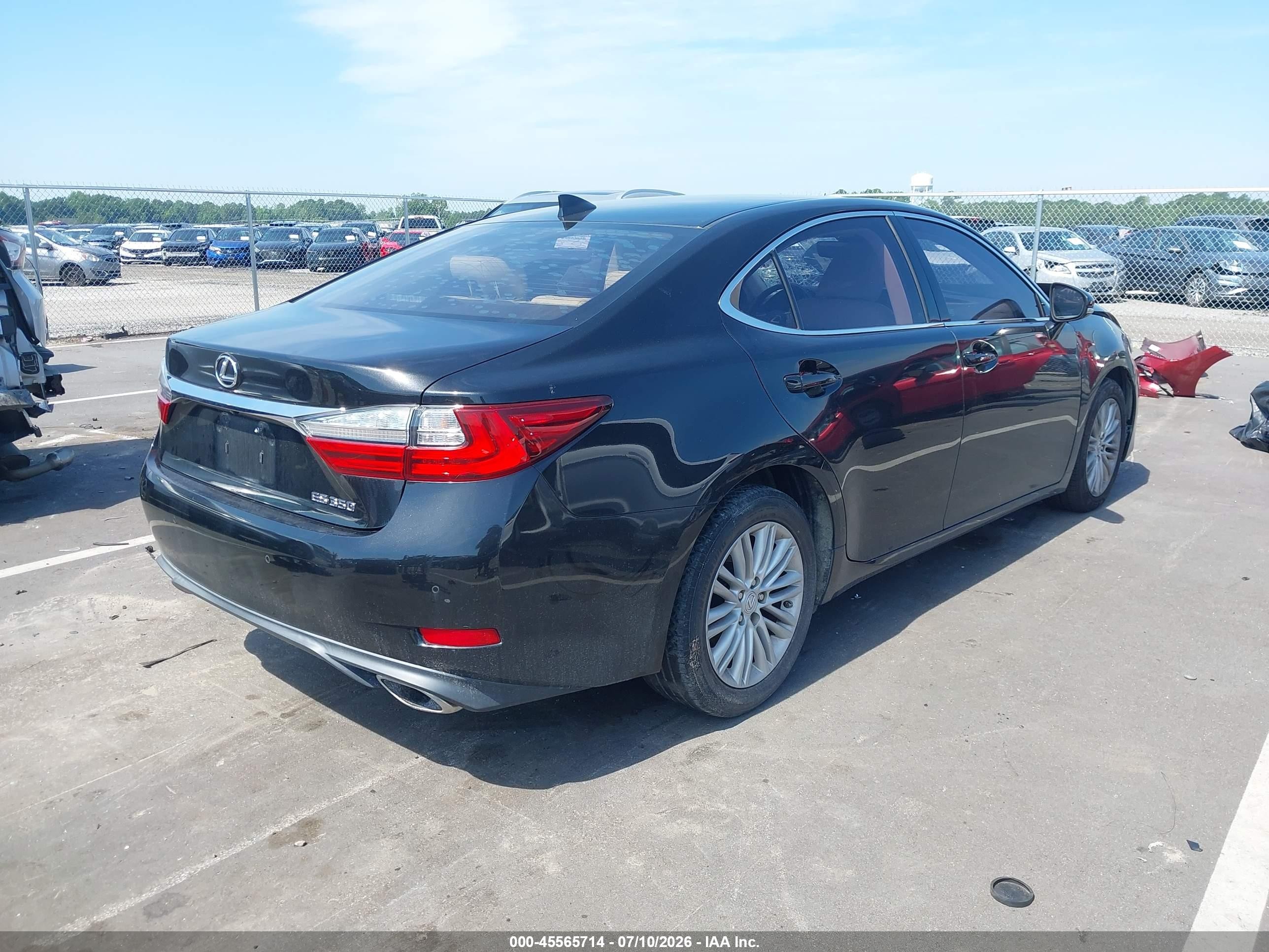 2017 Lexus Es 350 Черный vin: 58ABK1GG6HU038191
