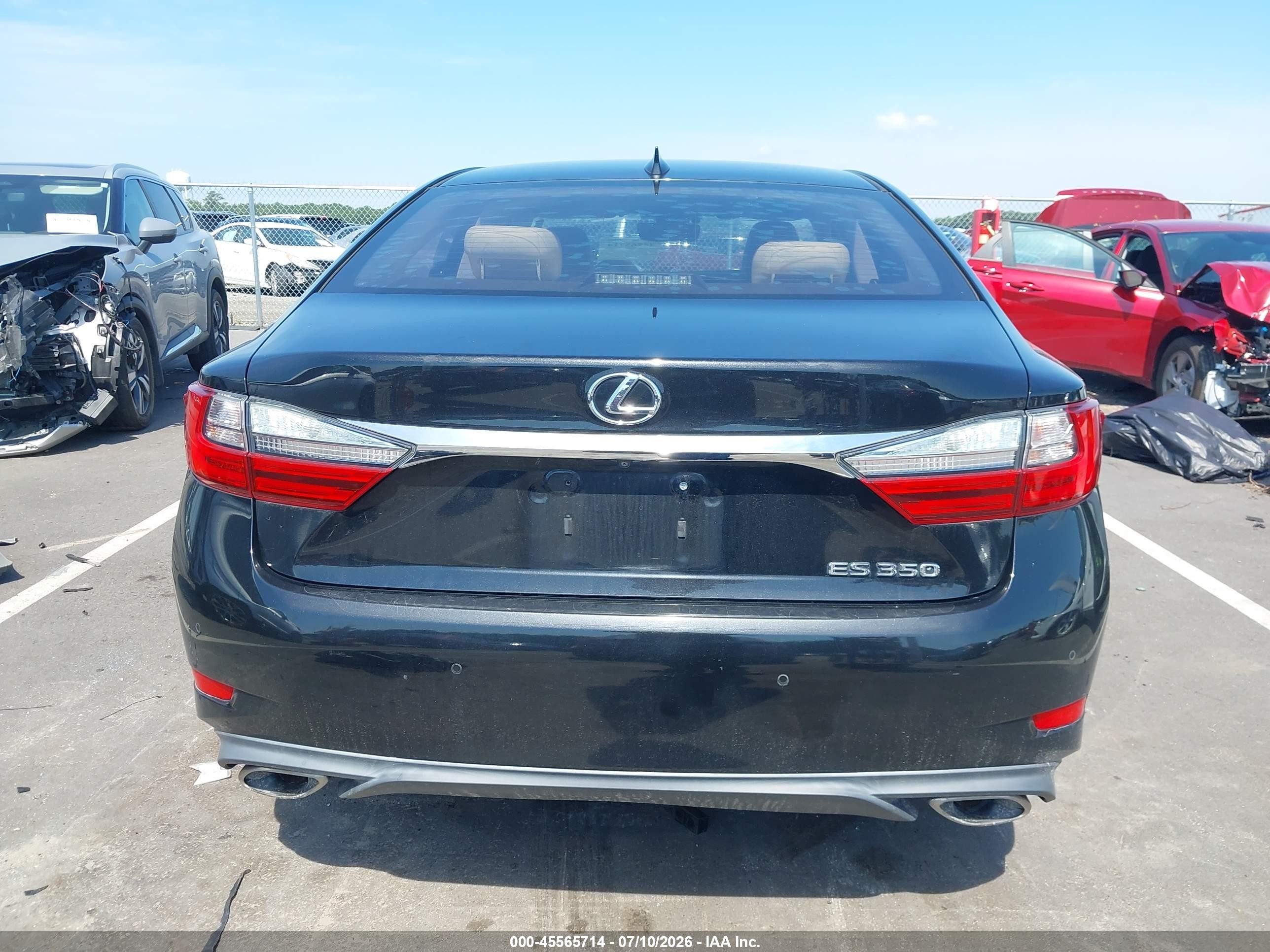 2017 Lexus Es 350 Черный vin: 58ABK1GG6HU038191
