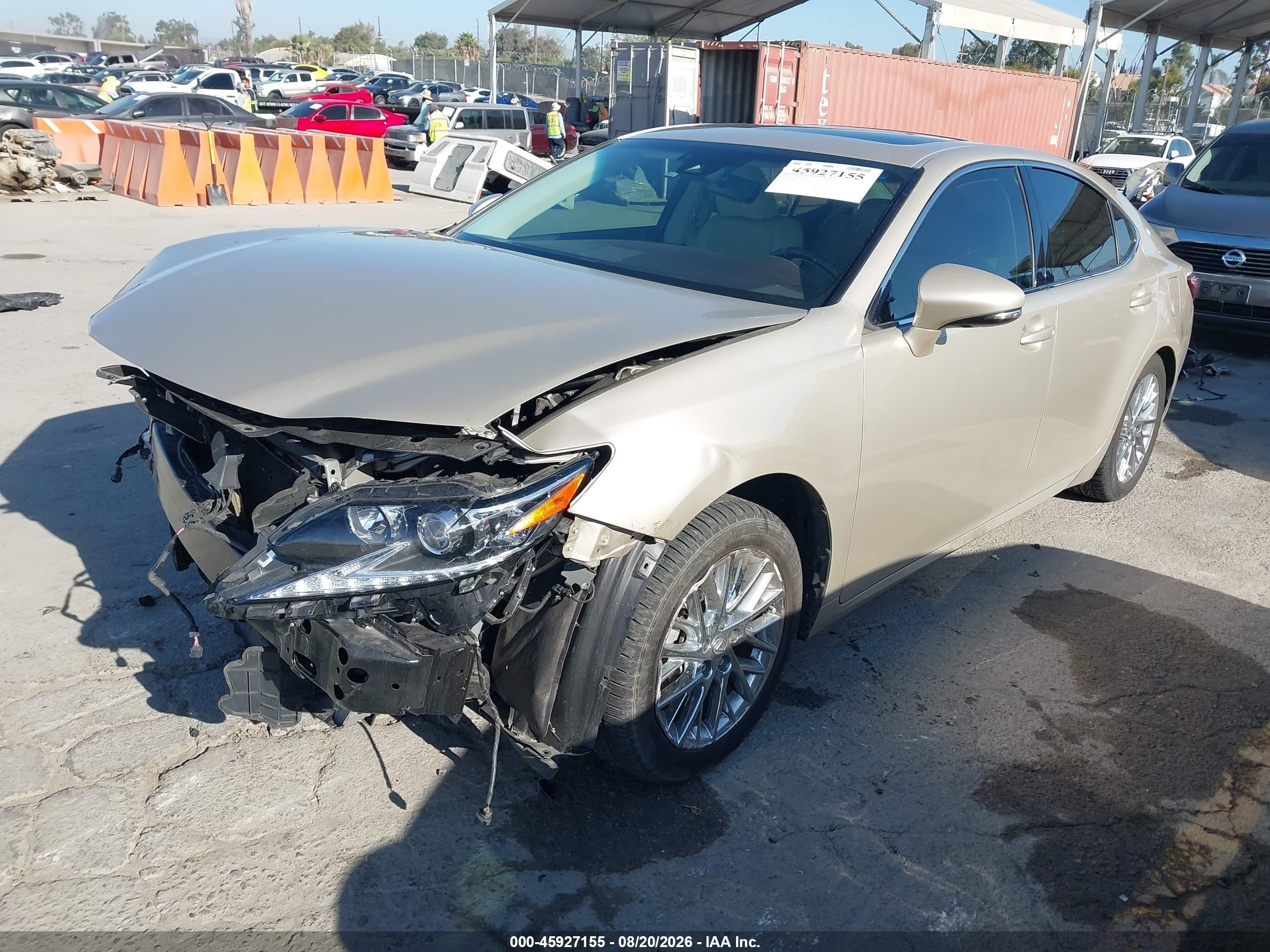 2016 Lexus Es 350   Желто-коричневый vin: 58ABK1GG9GU015020