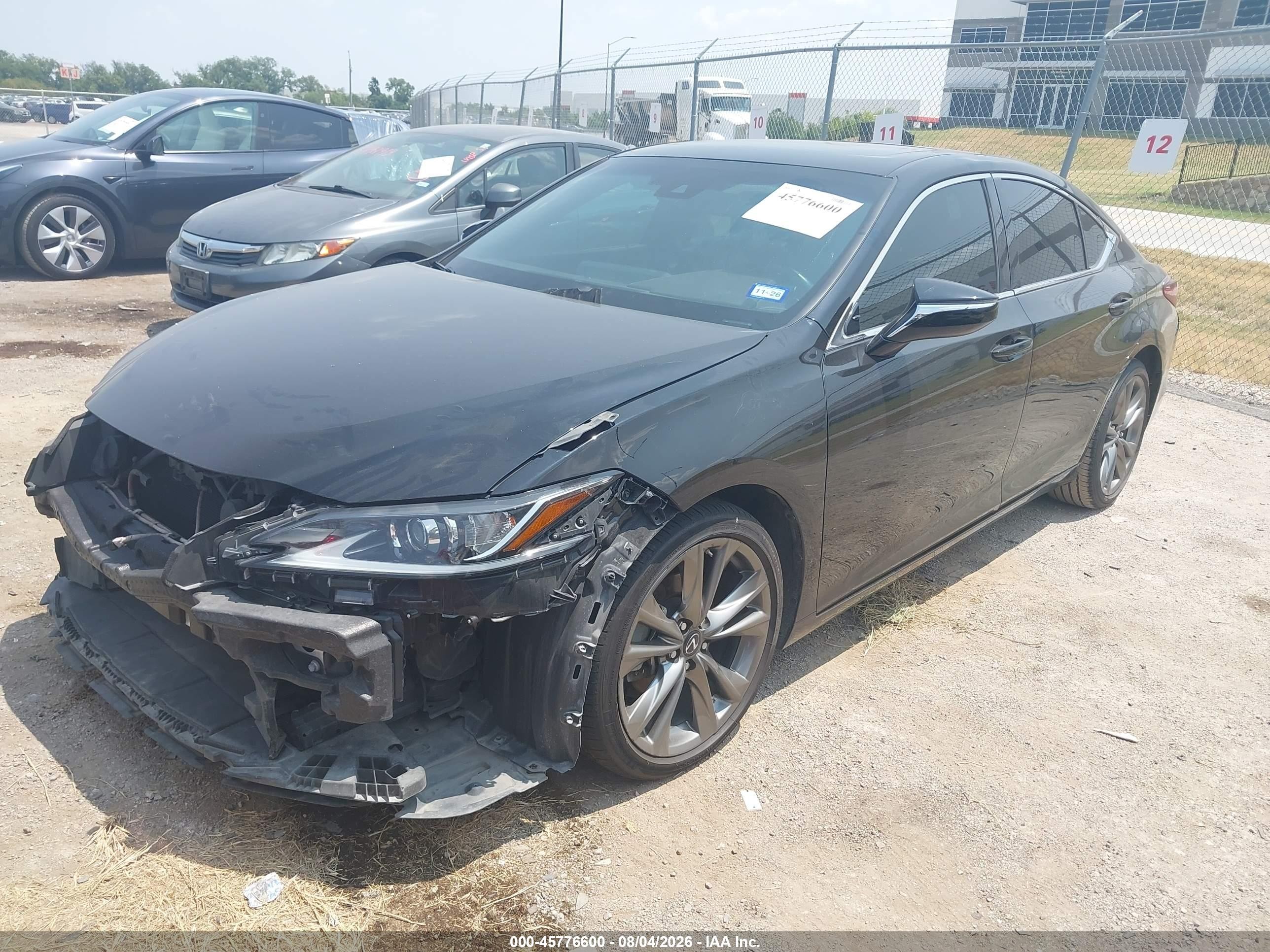 2019 Lexus Es 350 Black vin: 58ABZ1B10KU013454