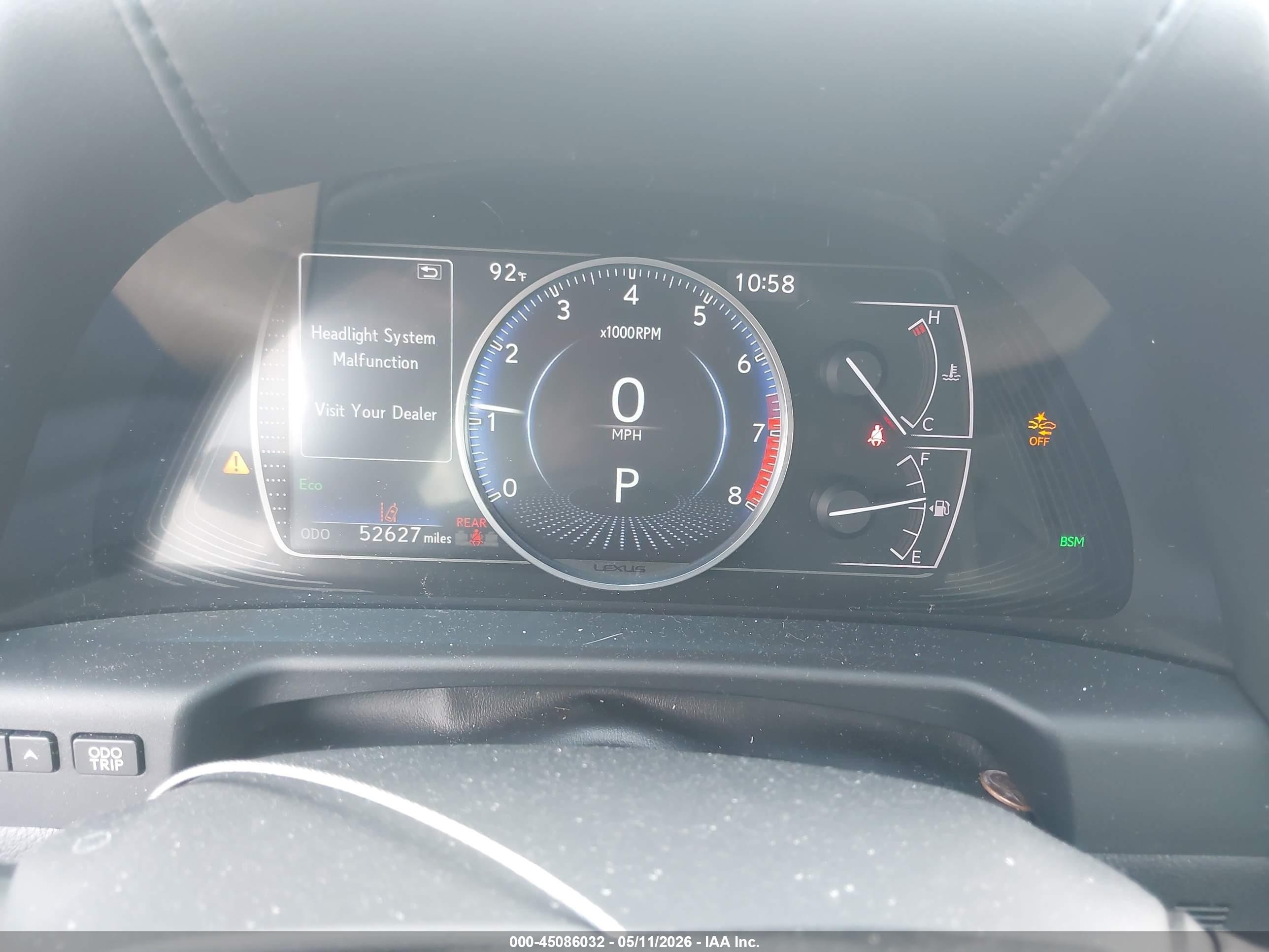 2019 Lexus Es 350 Белый vin: 58ABZ1B12KU031213