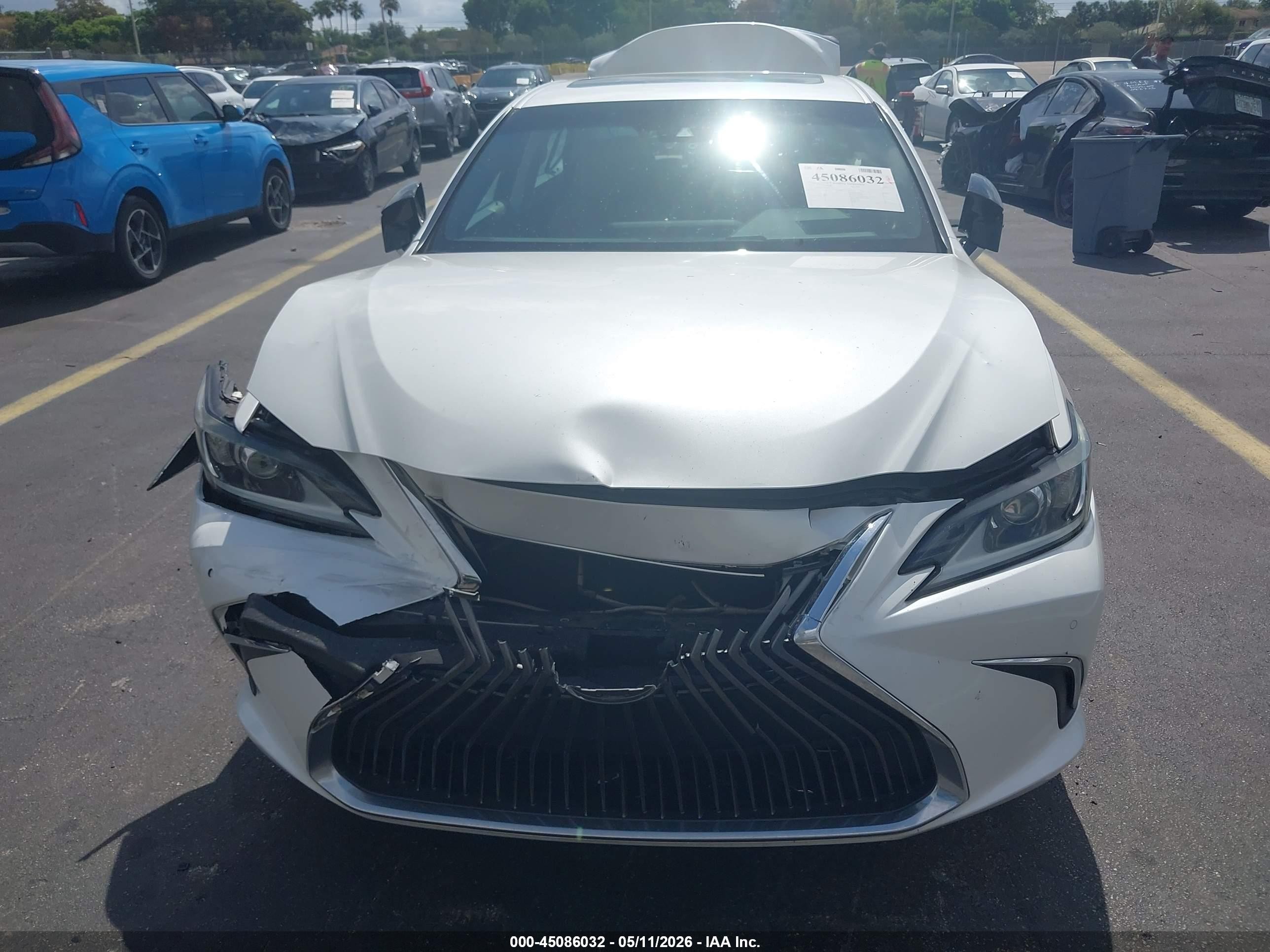 2019 Lexus Es 350 Белый vin: 58ABZ1B12KU031213