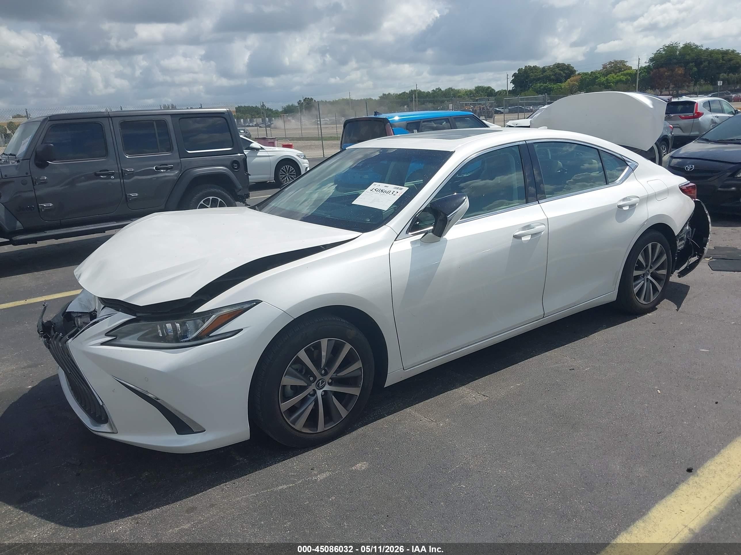 2019 Lexus Es 350 Белый vin: 58ABZ1B12KU031213