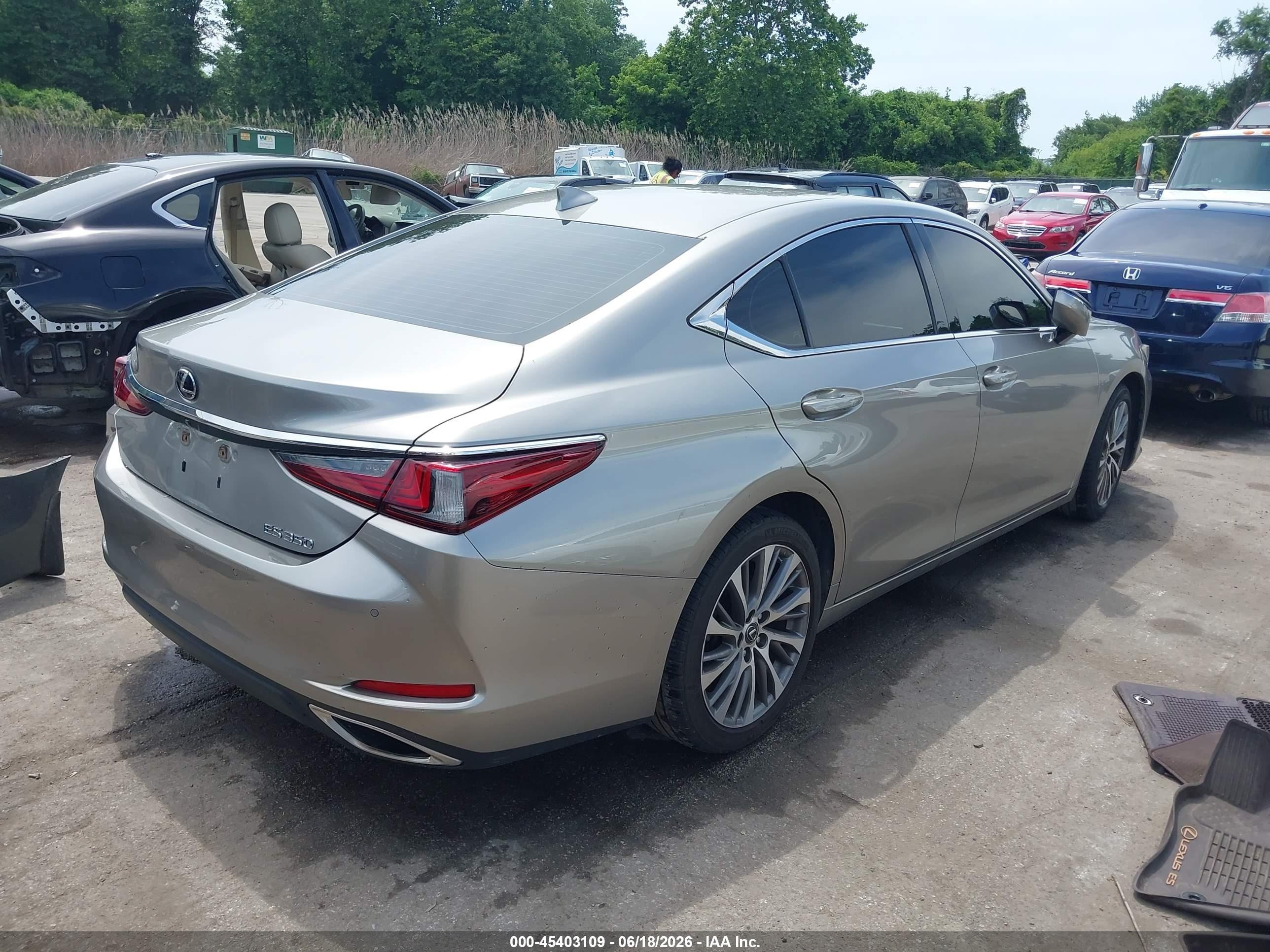 2019 Lexus Es 350 Gray vin: 58ABZ1B14KU027387