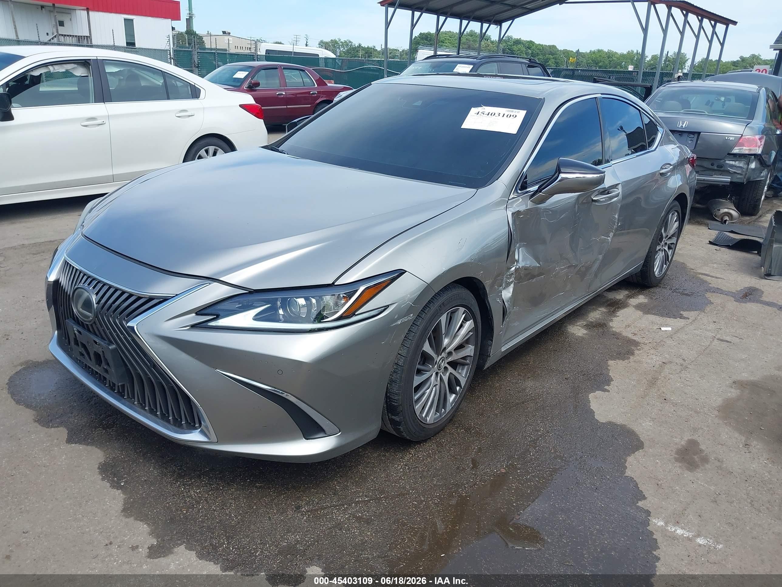 2019 Lexus Es 350 Gray vin: 58ABZ1B14KU027387