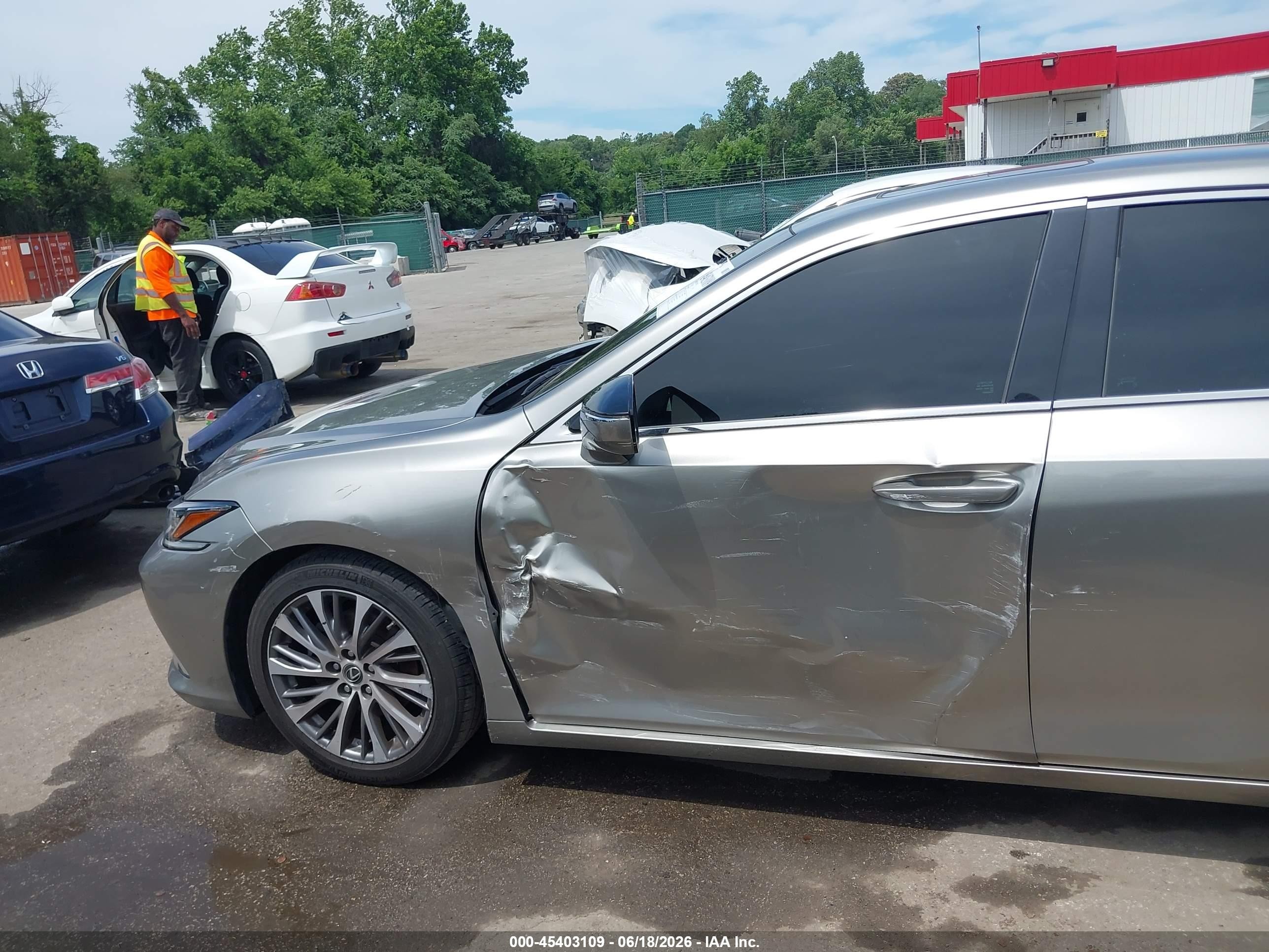 2019 Lexus Es 350 Gray vin: 58ABZ1B14KU027387