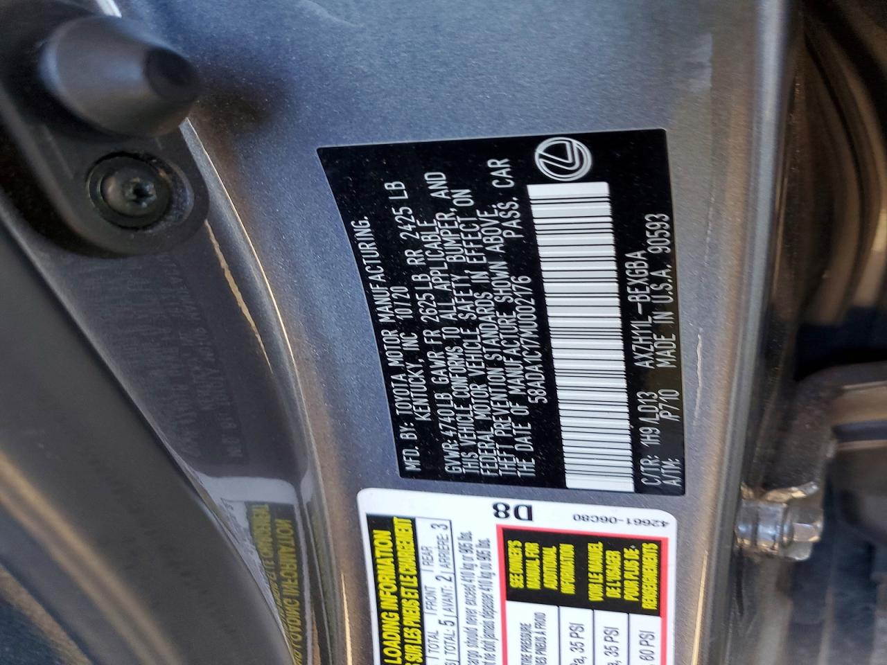 2021 Lexus Es 300h Gray vin: 58ADA1C17MU002176