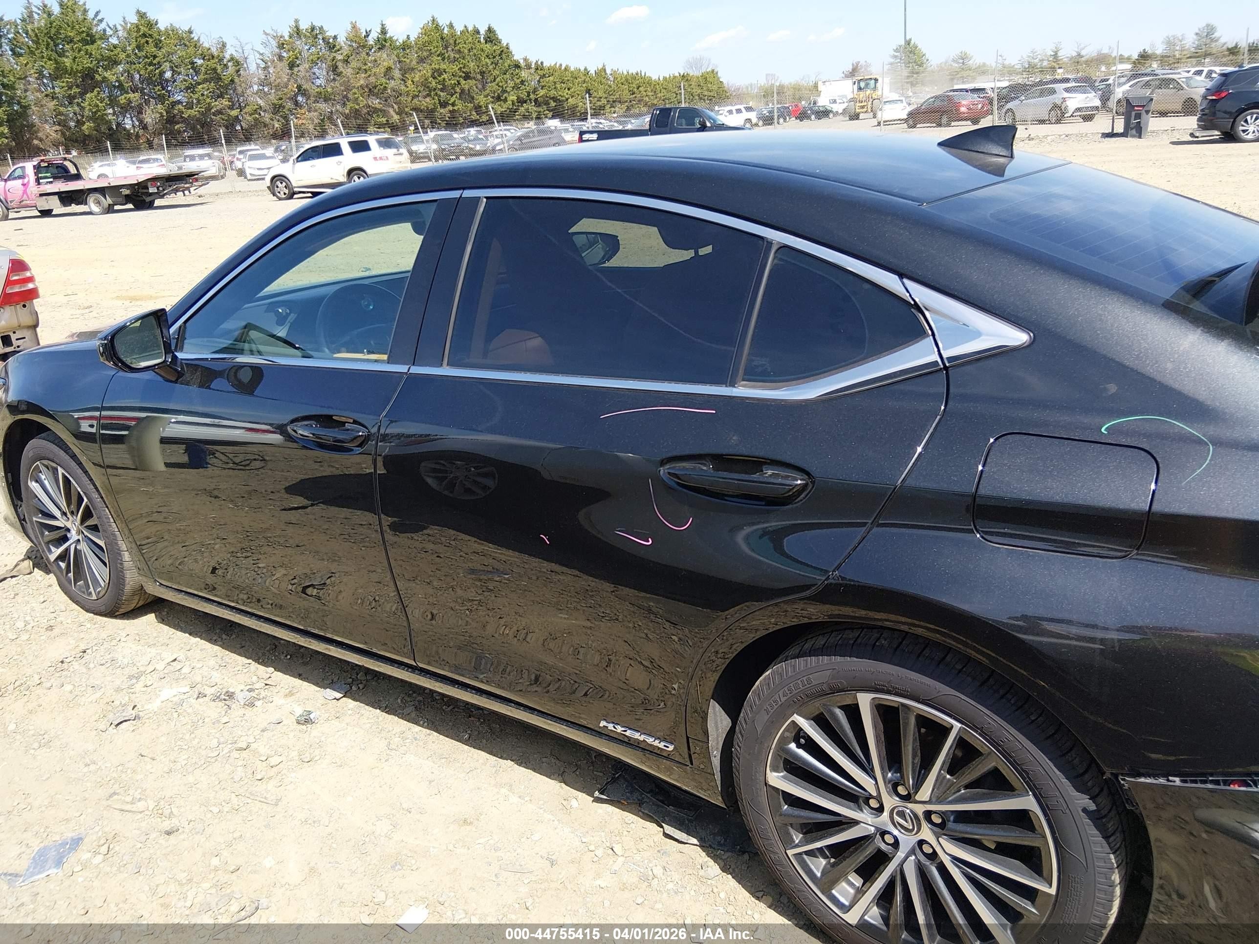 2022 Lexus Es 300h Black vin: 58ADA1C19NU025167