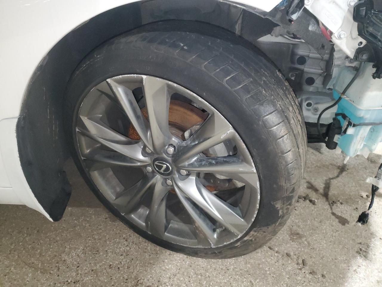 2021 Lexus Es 350 F Sport White vin: 58AGZ1B16MU082500 Damage: Right Front Wheel, Curb Rash, > 12 Inches
