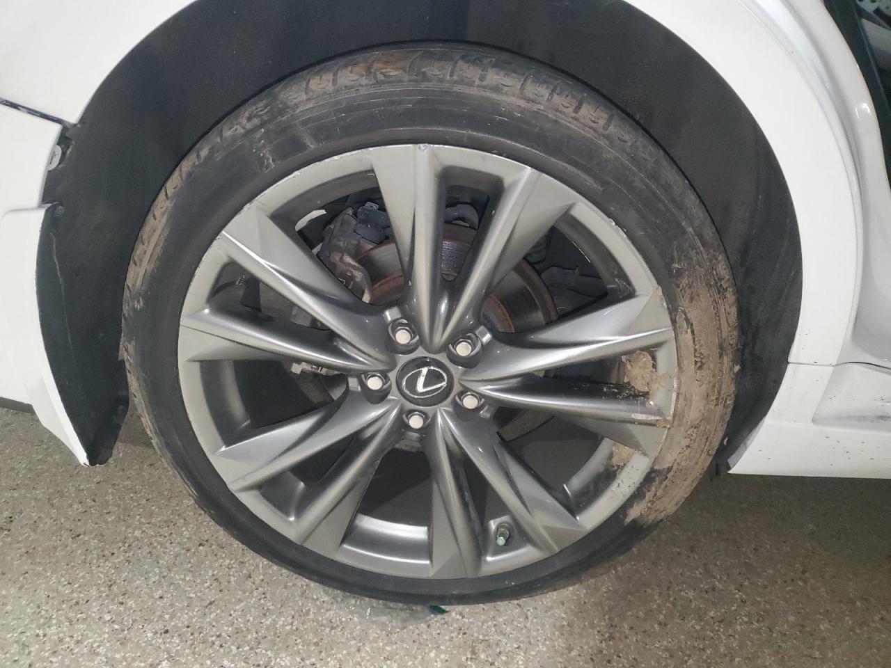 2021 Lexus Es 350 F Sport White vin: 58AGZ1B16MU082500 Damage: Right Rear Wheel, Curb Rash, > 12 Inches