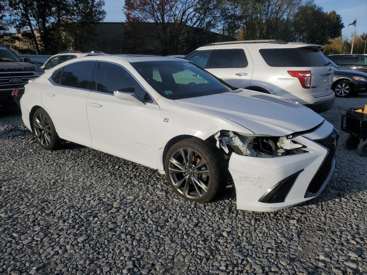 2020 Lexus Es 350 F Sport White vin: 58AGZ1B17LU057717