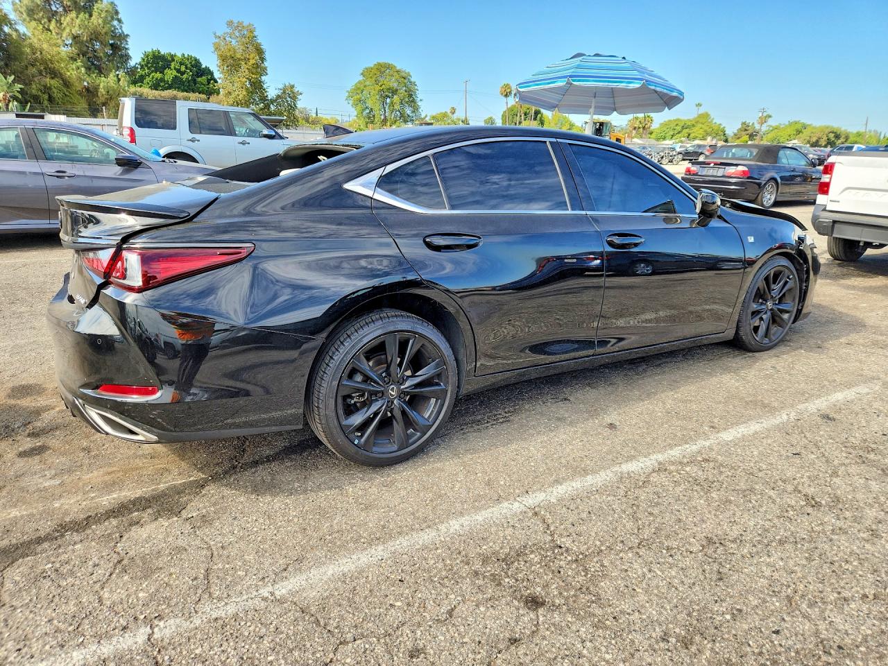 2021 Lexus Es 350 F Sport Black vin: 58AHZ1B1XMU100954