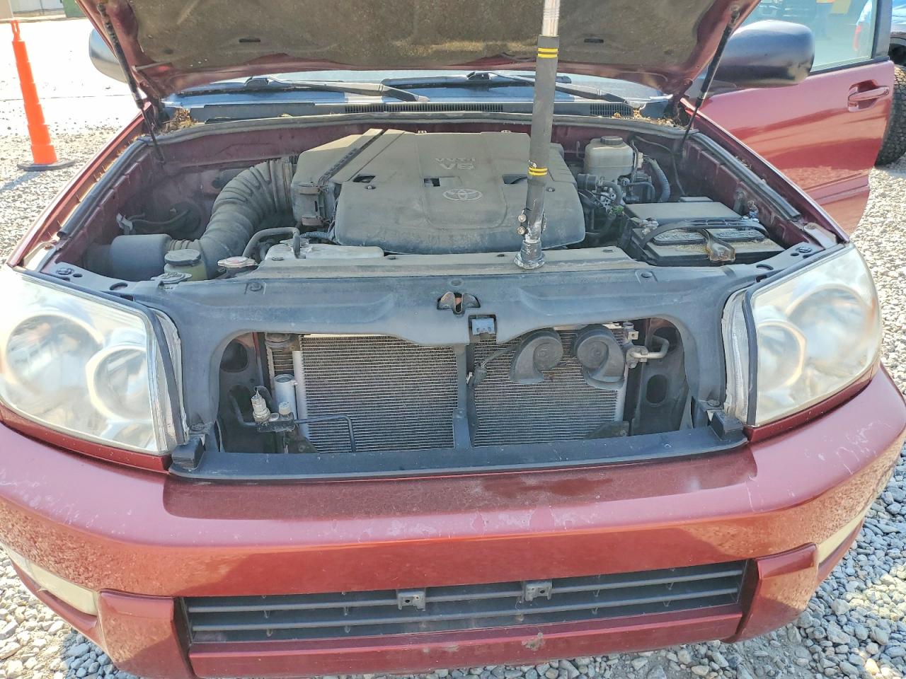 2005 Toyota 4runner Sr5 Red vin: JTEBU14R858041394