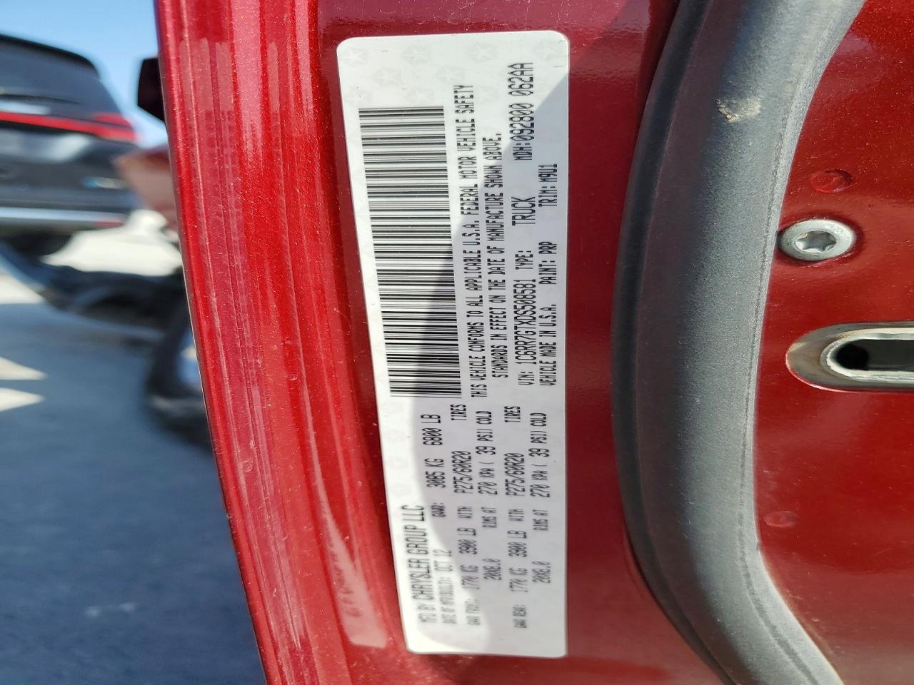 2013 Ram 1500 Slt Maroon vin: 1C6RR7GTXDS508581
