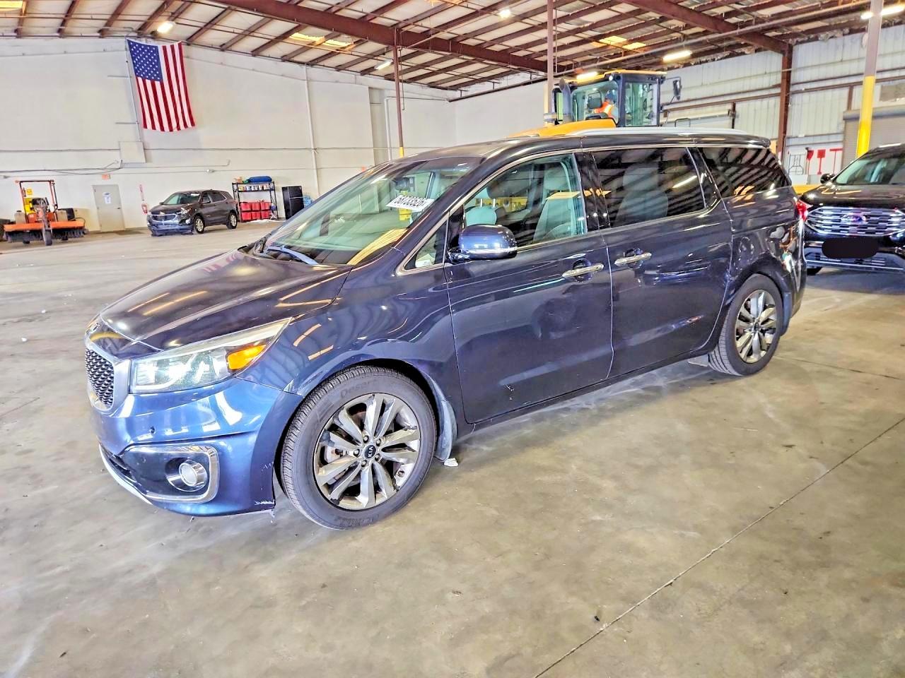 2015 Kia Sedona Sxl Blue vin: KNDME5C1XF6033212