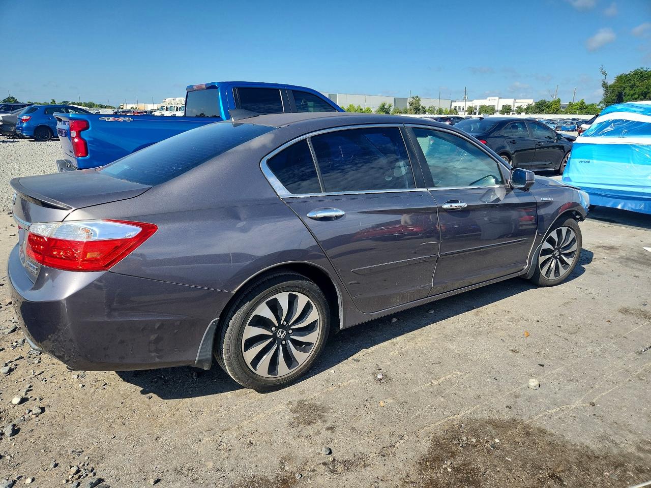 2014 Honda Accord Touring Hybrid Gray vin: 1HGCR6F71EA006984