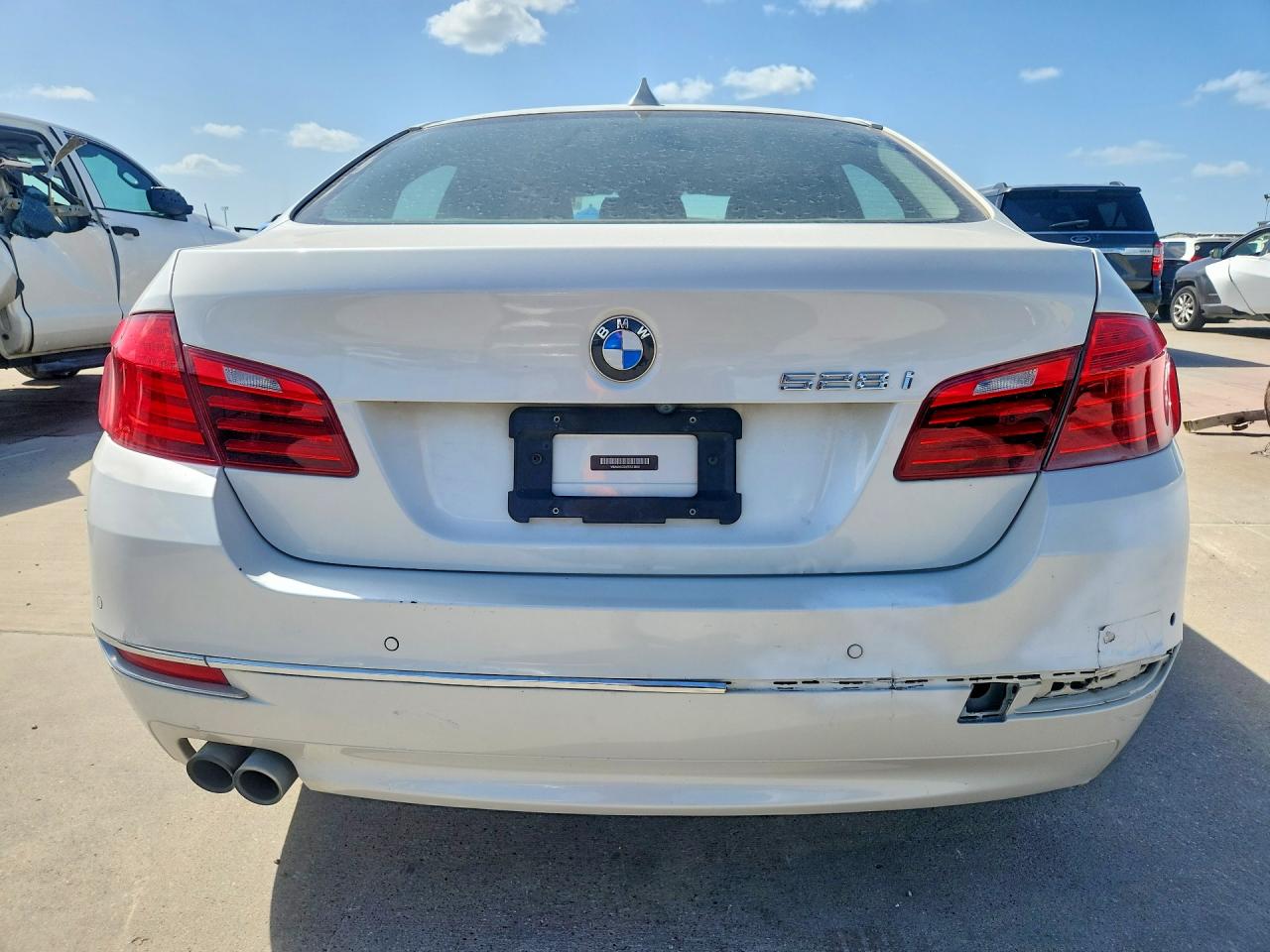 2015 Bmw 528 I White vin: WBA5A5C54FD513869