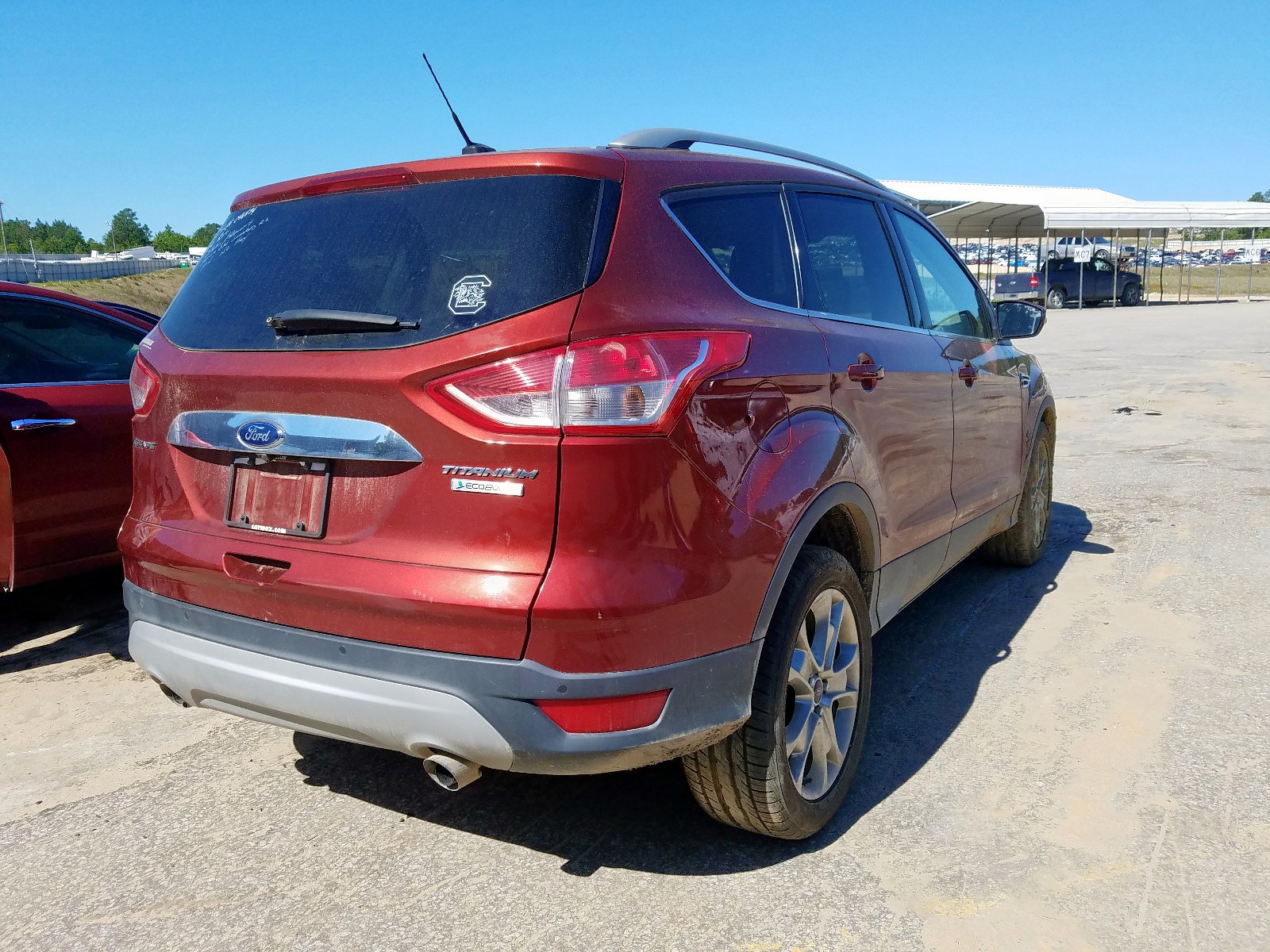 2015 Ford Escape Titanium Burgundy vin: 1FMCU0JXXFUA31119