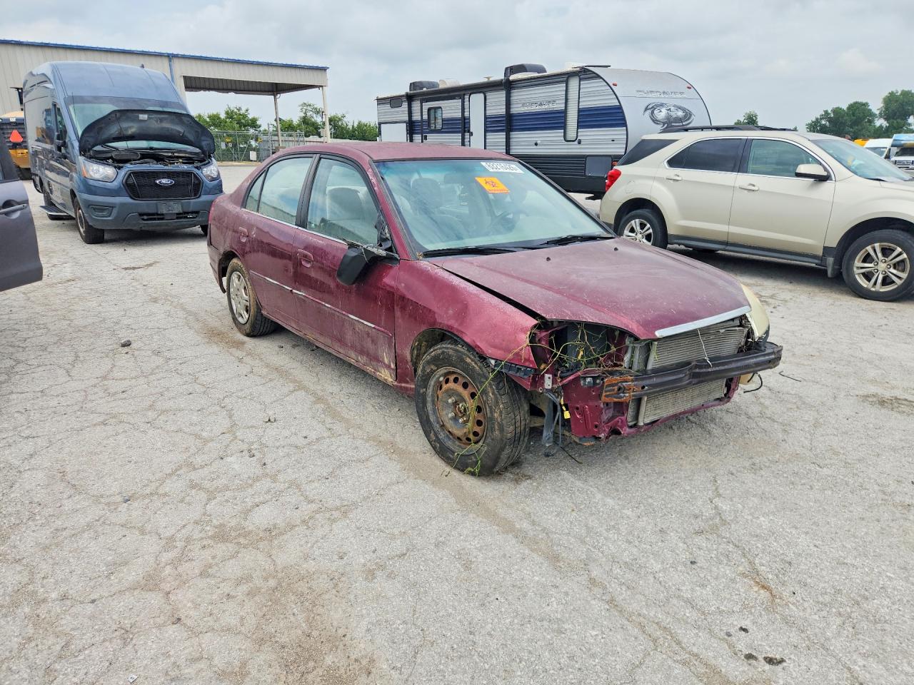 2002 Honda Civic Lx Темно-бордовый vin: 2HGES16672H520794