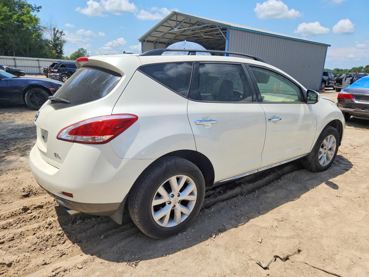2014 Nissan Murano Sl White vin: JN8AZ1MU6EW420495