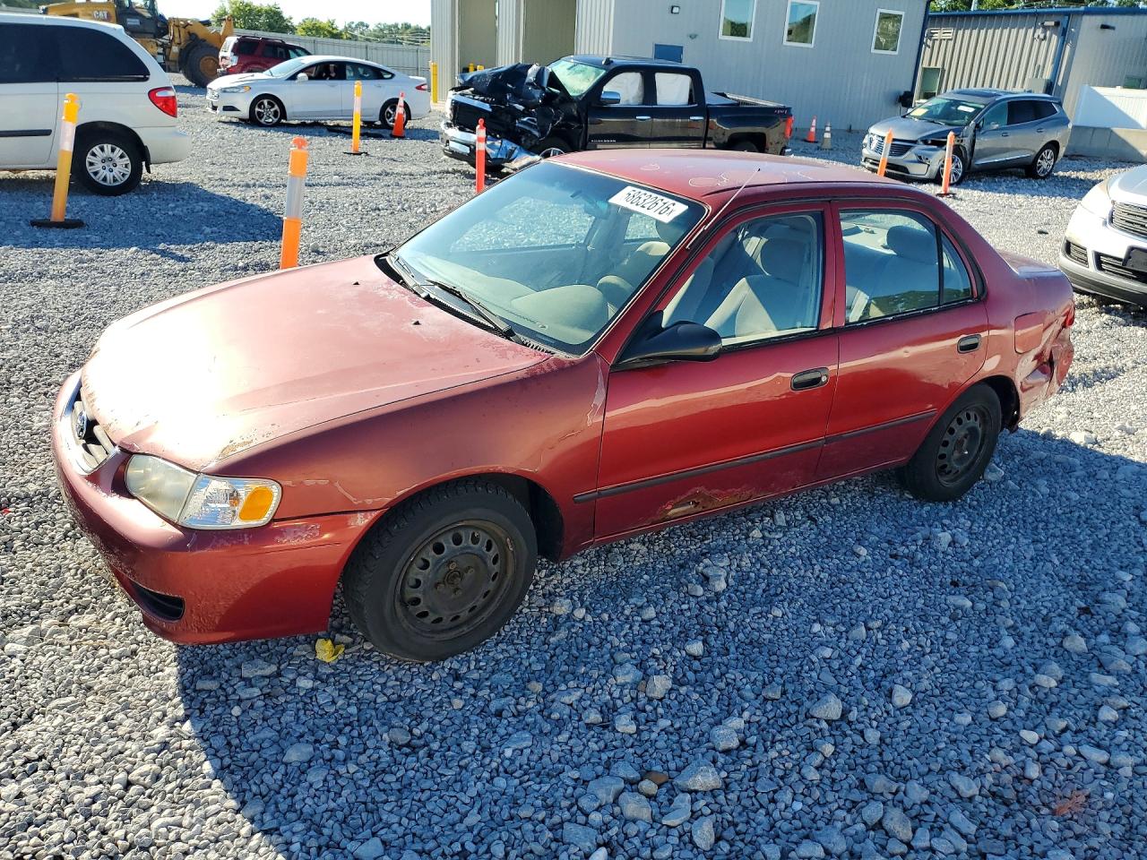 2001 Toyota Corolla Ce Red vin: 2T1BR12E01C432804
