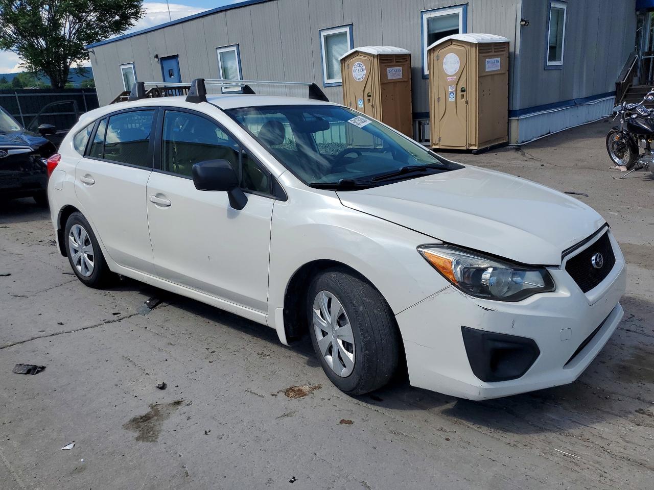 2013 Subaru Impreza White vin: JF1GPAA67DH814677