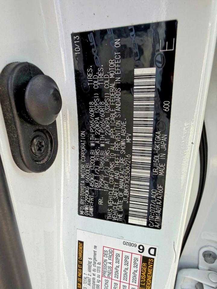 2014 Lexus Gx 460 Белый vin: JTJBM7FX2E5067216