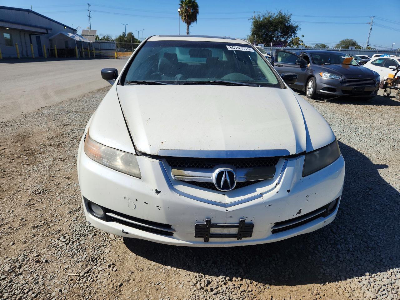 2007 Acura Tl White vin: 19UUA66297A043154