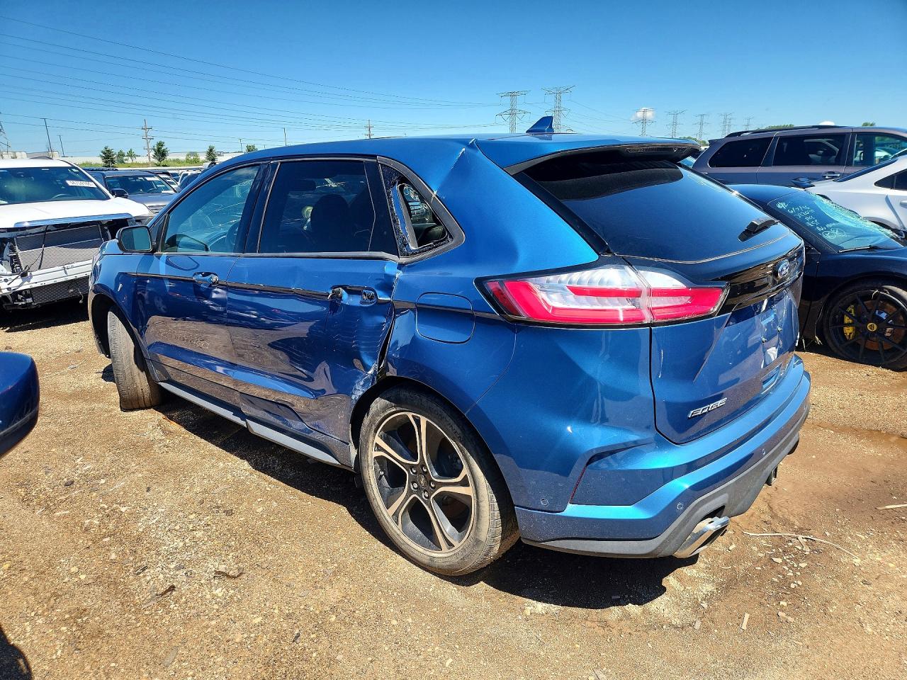 2019 Ford Edge St Blue vin: 2FMPK4AP1KBC22068