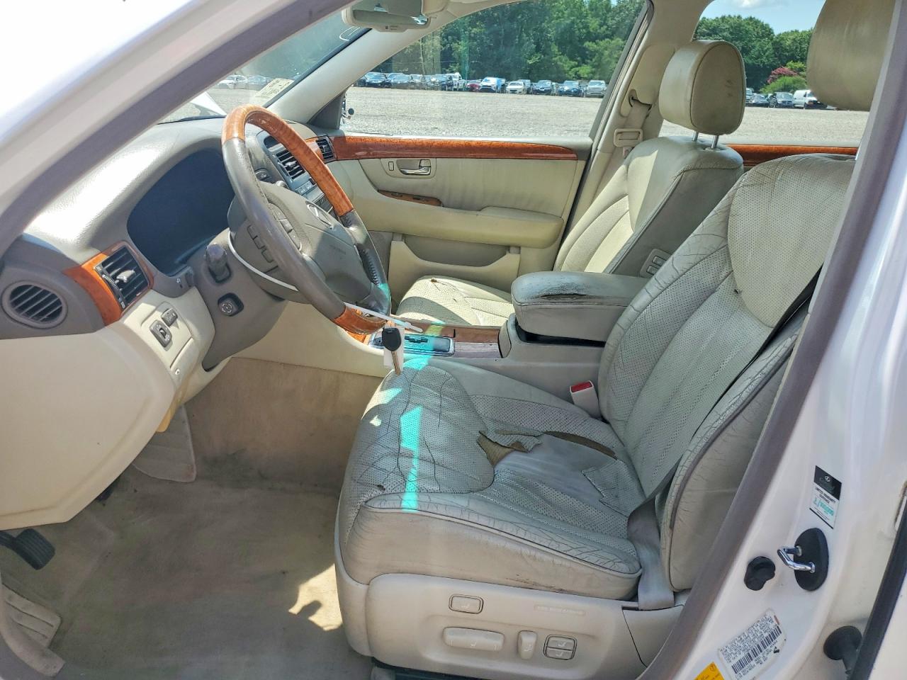 2003 Lexus Ls 430 White vin: JTHBN30F230102838