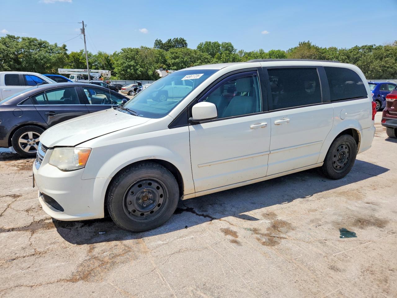 2013 Dodge Grand Caravan Sxt White vin: 2C4RDGCG4DR599882