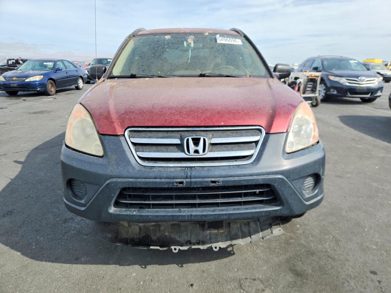 2006 Honda Cr-v Lx Burgundy vin: JHLRD68516C027684