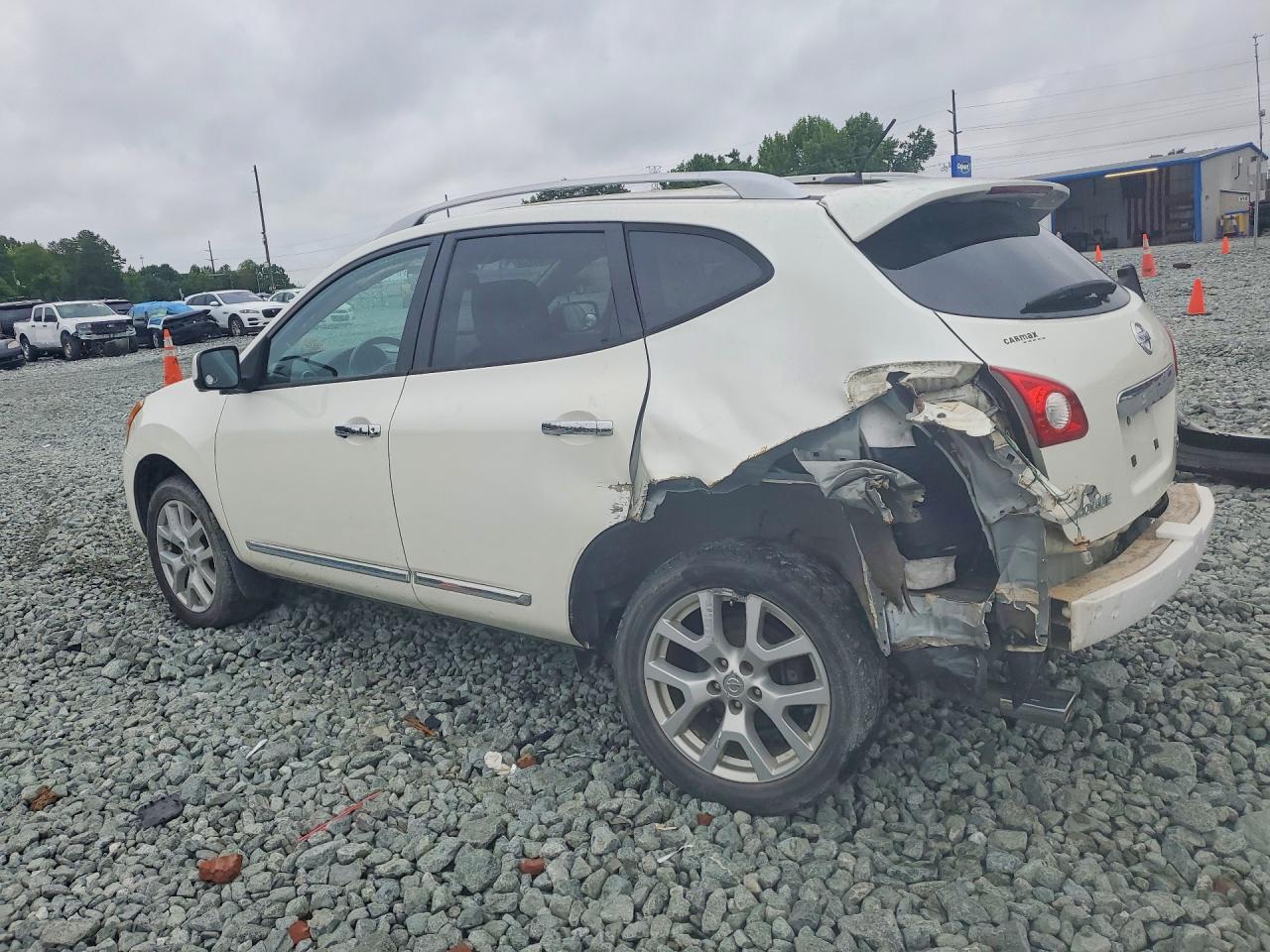 2013 Nissan Rogue S White vin: JN8AS5MV1DW621837