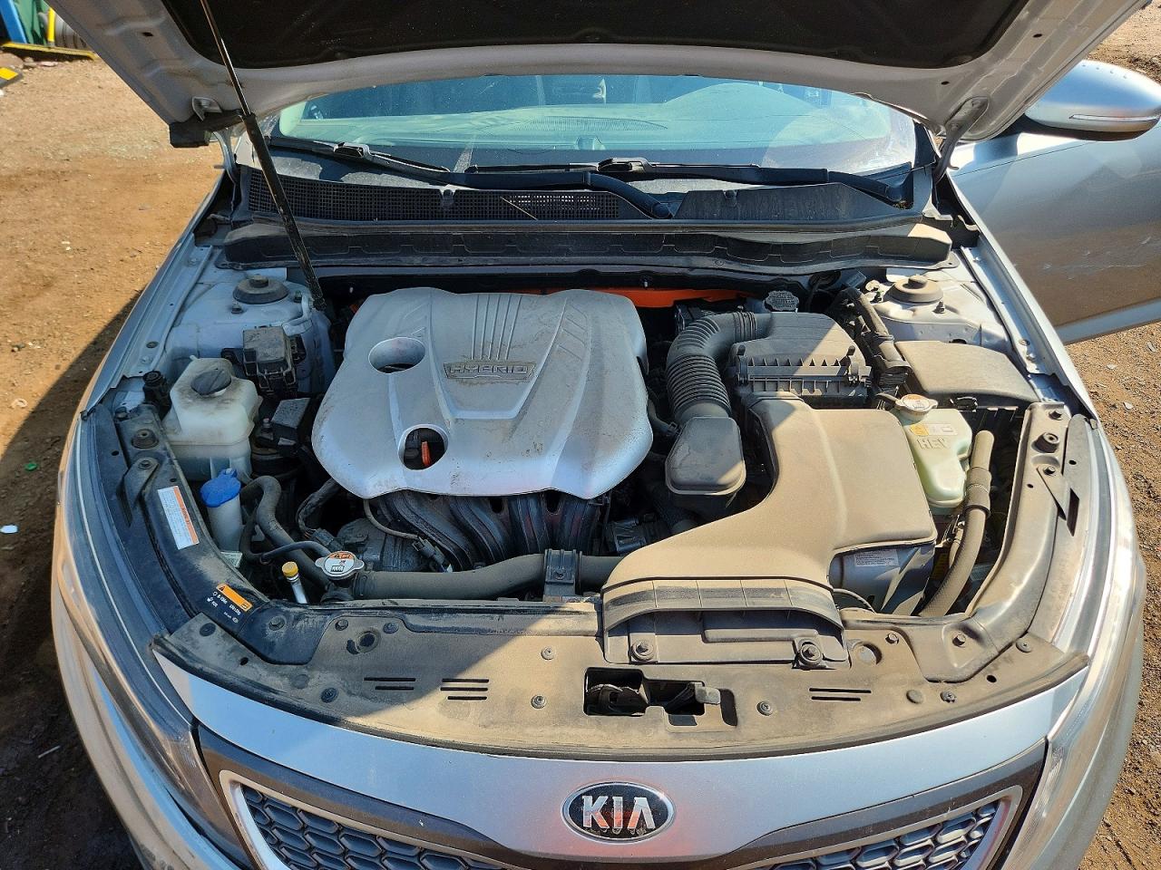 2014 Kia Optima Hybrid Silver vin: KNAGN4AD0E5068752