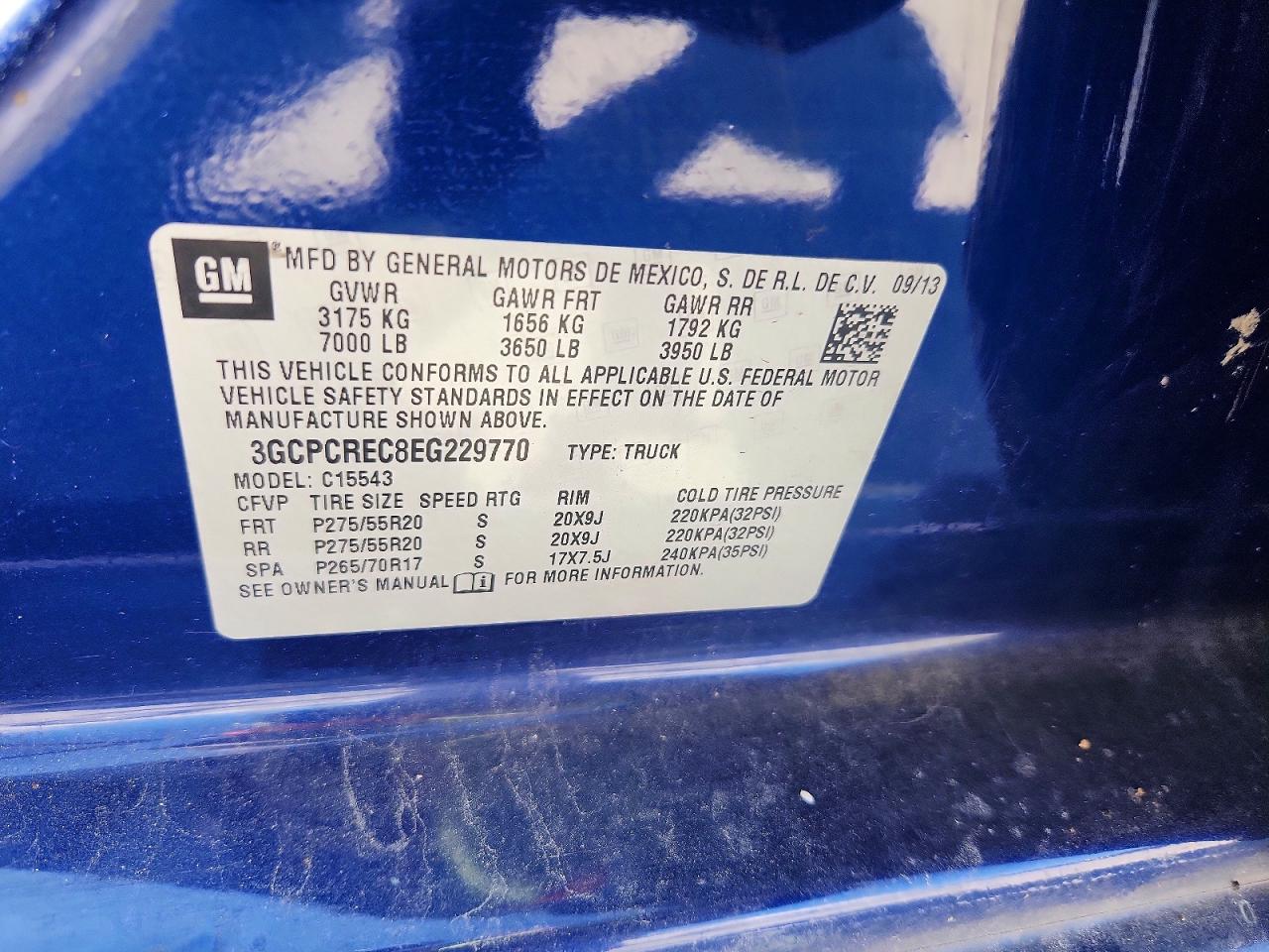 2014 Chevrolet Silverado C1500 Lt Blue vin: 3GCPCREC8EG229770