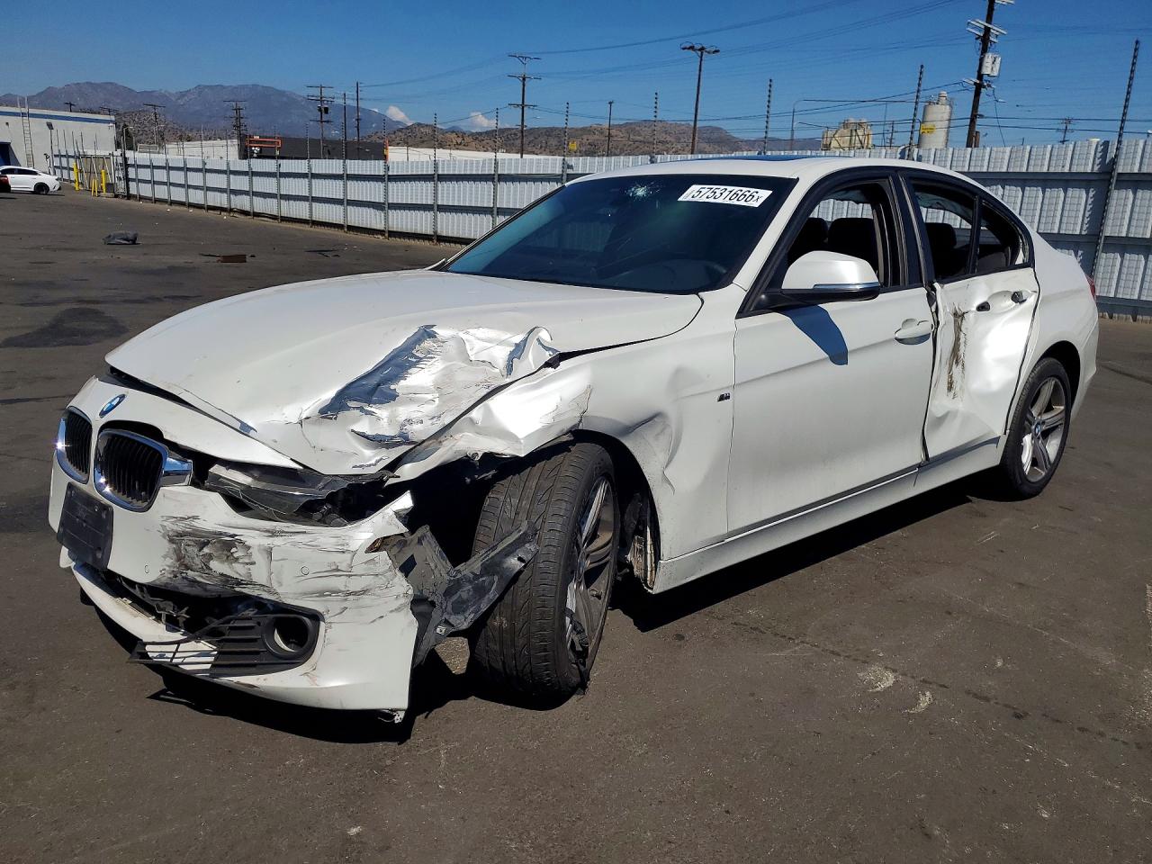2015 Bmw 328 I White vin: WBA3A5G55FNS83710
