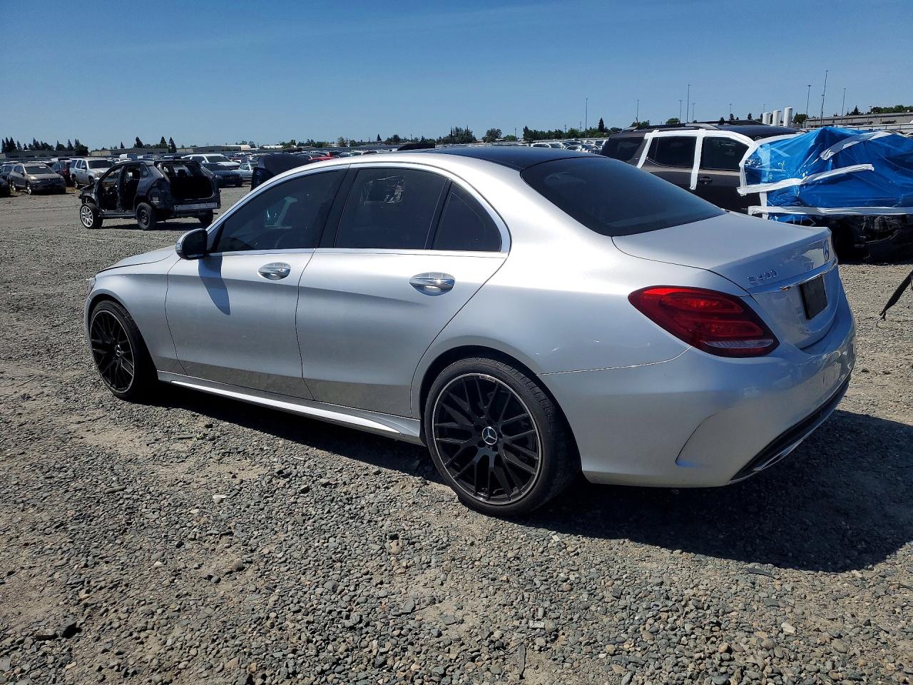 2015 Mercedes-benz C 400 4matic Silver vin: 55SWF6GB2FU035795