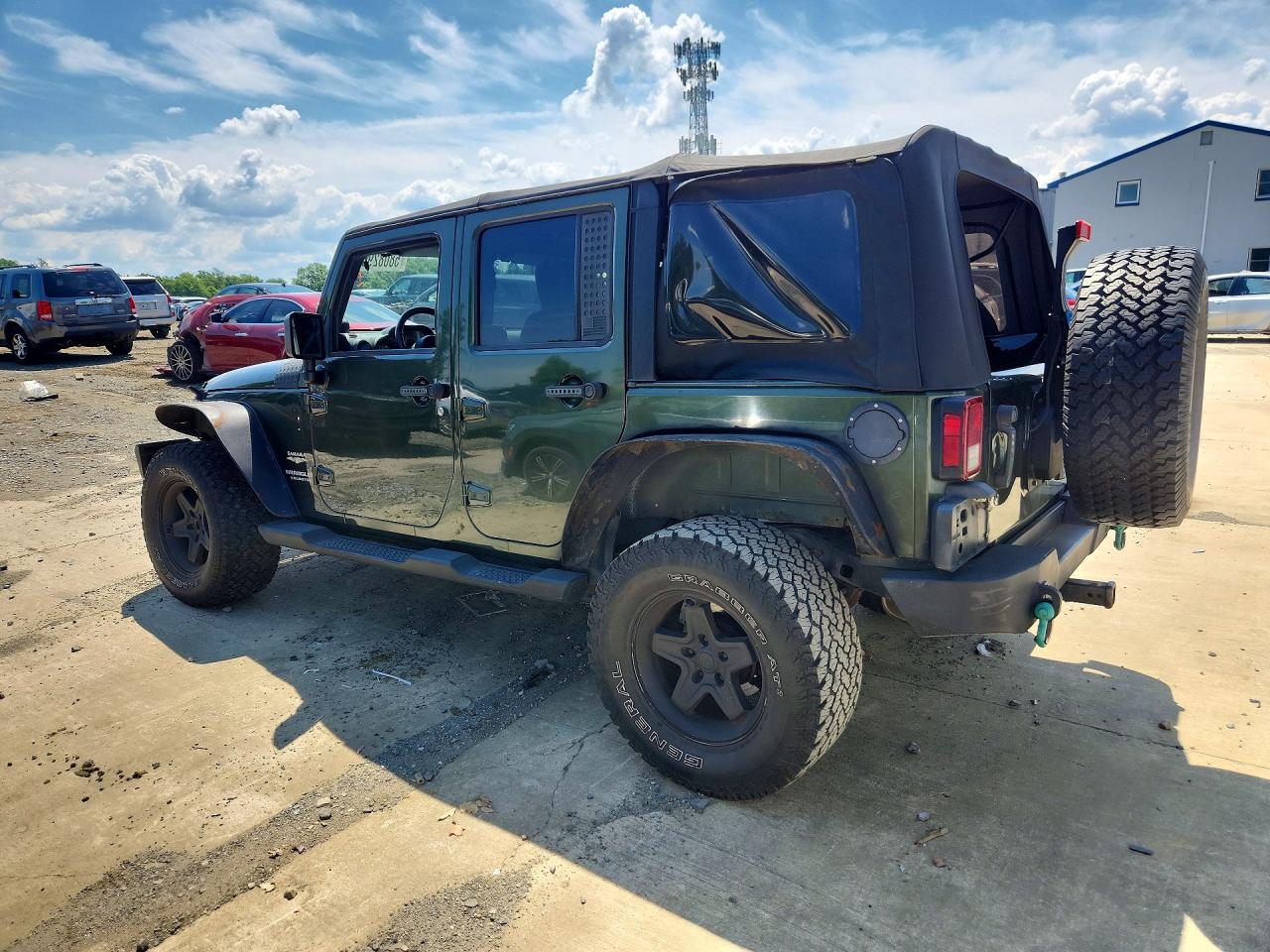 2009 Jeep Wrangler Unlimited Sahara Green vin: 1J4GA59199L733965