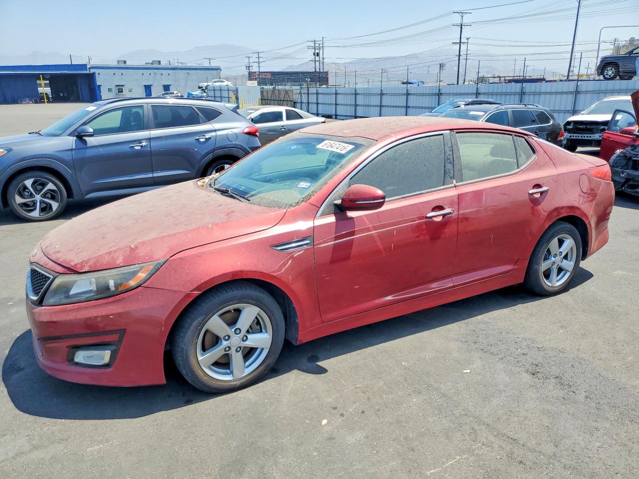 2015 Kia Optima Lx Red vin: 5XXGM4A76FG473575