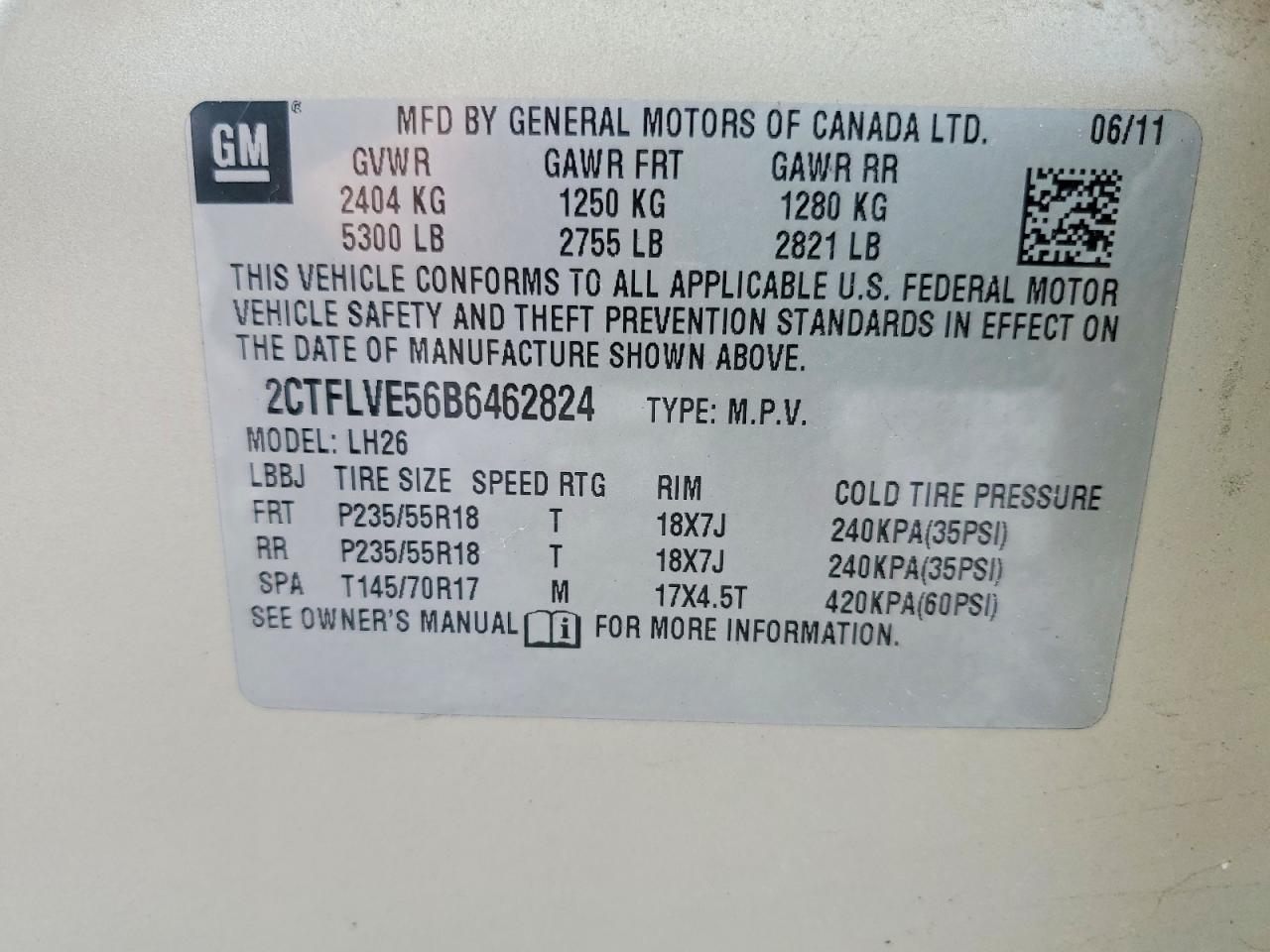 2011 Gmc Terrain Slt Tan vin: 2CTFLVE56B6462824