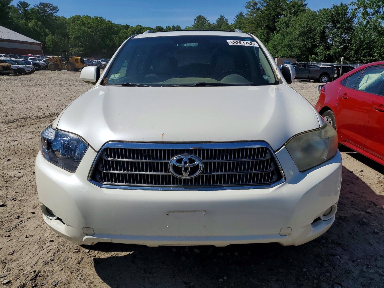 2008 Toyota Highlander Hybrid Limited White vin: JTEEW44A882001505