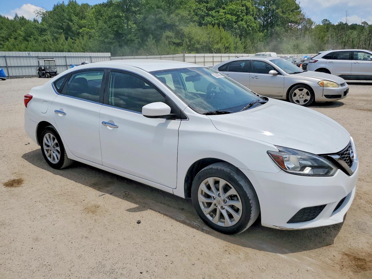2018 Nissan Sentra Sv White vin: 3N1AB7AP2JY239353