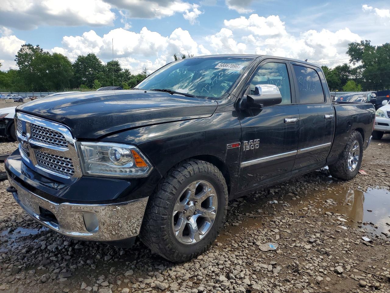 2015 Ram 1500 Laramie Черный vin: 1C6RR7VM4FS727762