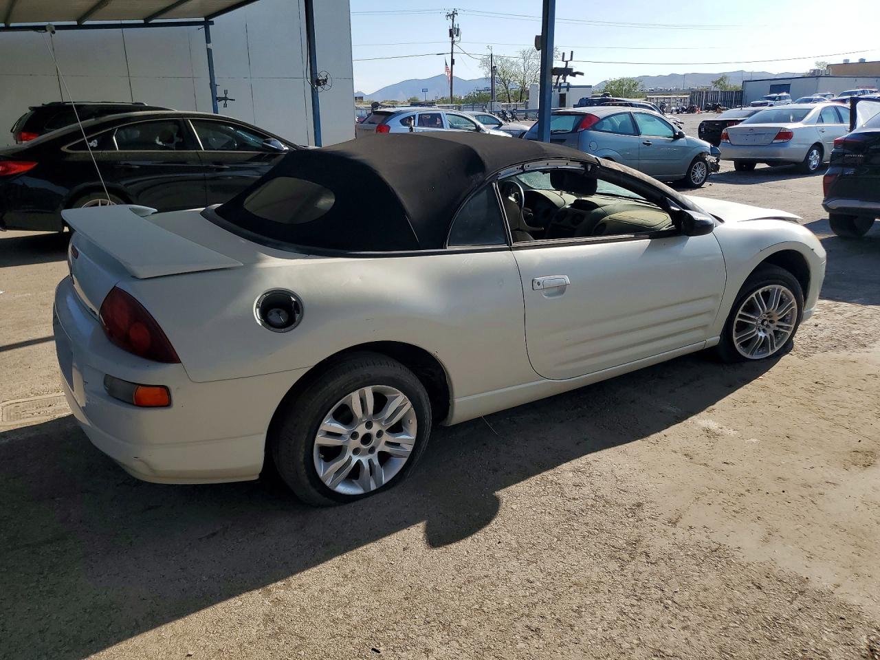 2001 Mitsubishi Eclipse Spyder Gs White vin: 4A3AE35G91E001775