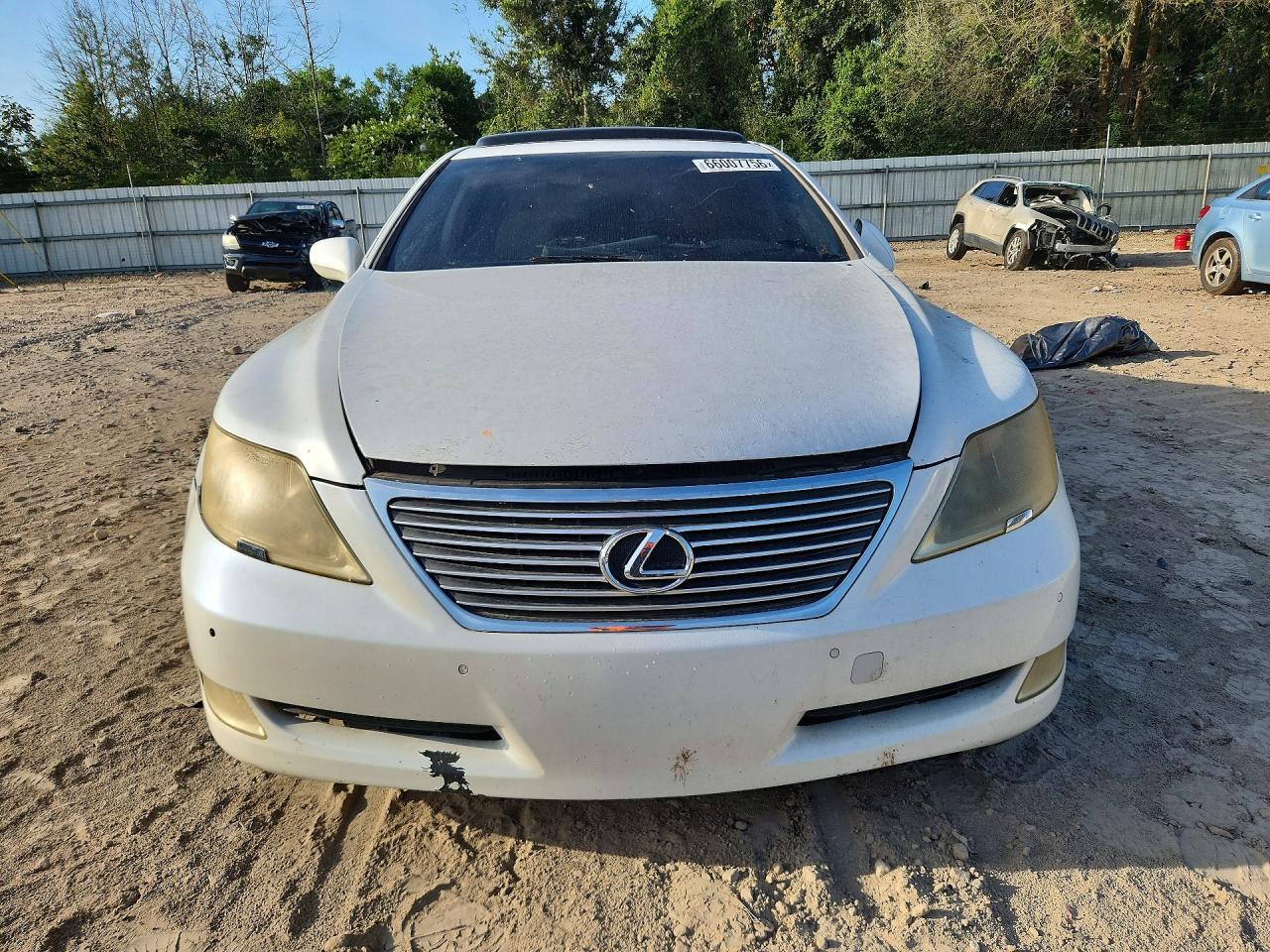 2007 Lexus Ls 460 White vin: JTHBL46F375018376