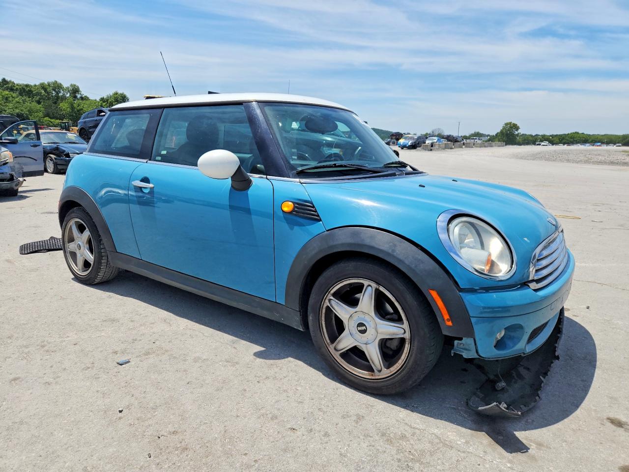 2010 Mini Cooper Blue vin: WMWMF3C53ATZ22039