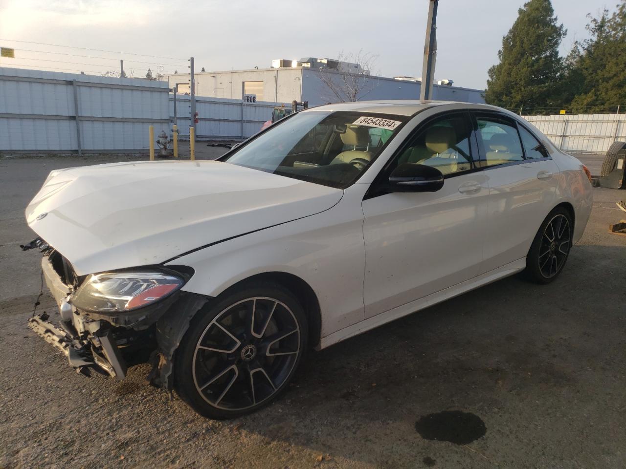 2019 Mercedes-benz C 300 White vin: 55SWF8DB0KU300790